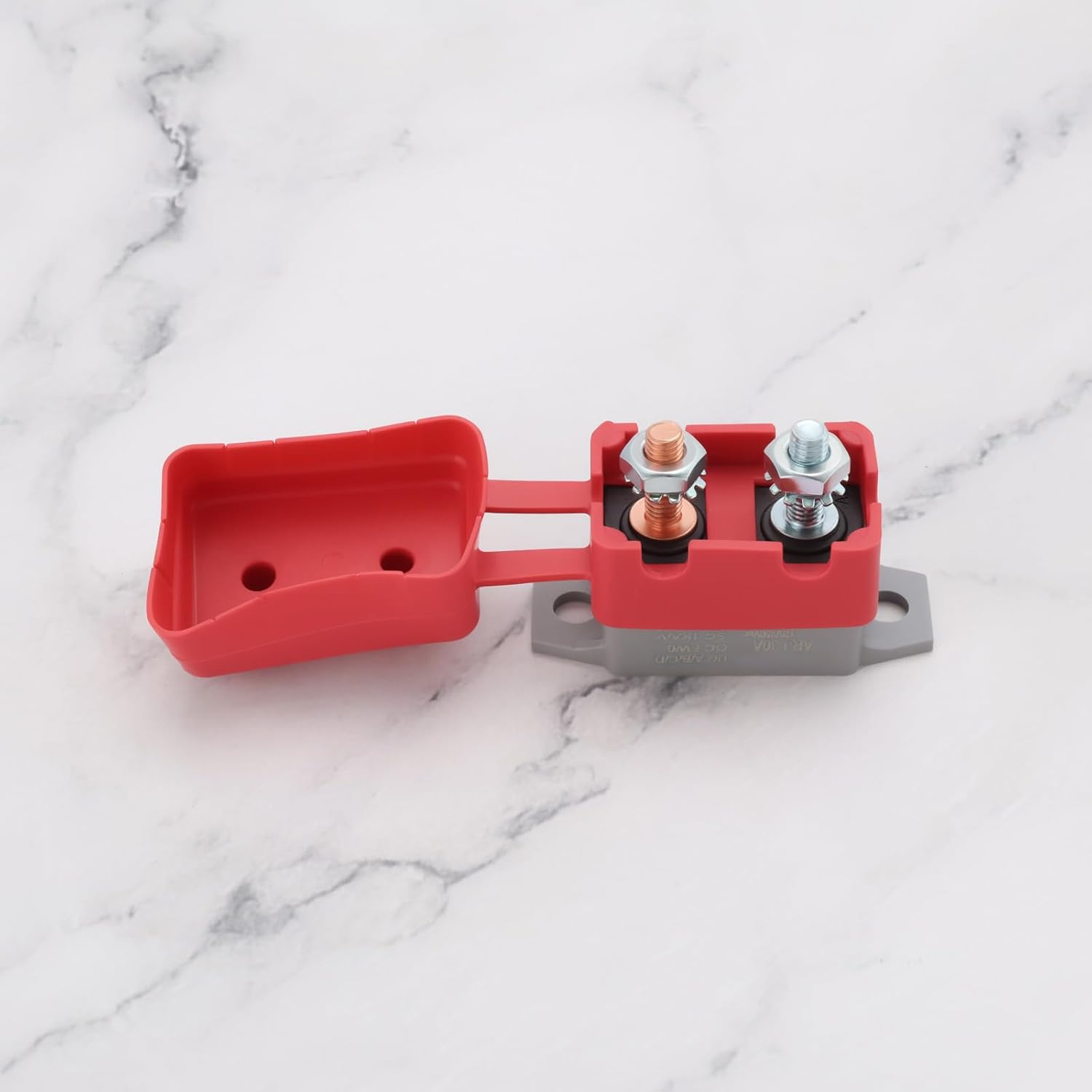 VGOL 2 Sets 30A Automatic Reset Circuit Breaker 6-48V Circuit Breaker Dual Battery Fuse with Cover Bolt for Car Marine Truck RV Buse Mower Motorbike Boat image number 6