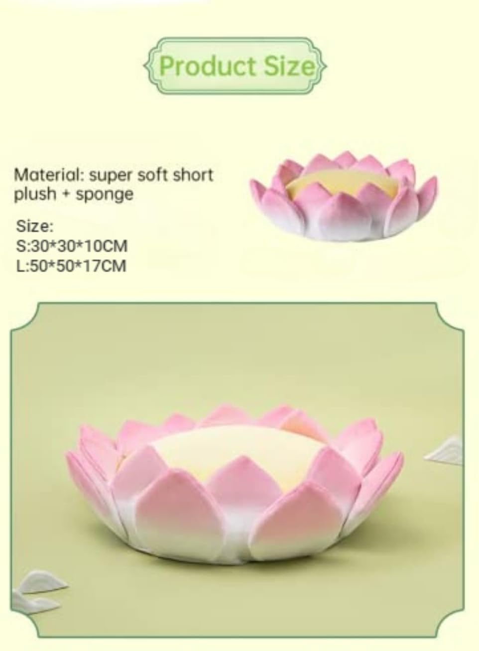 SSDHUA Cat Mattress Flower Cat Sofa Bed Cute and Comfortable Cat Nest Cushion Thickened Non-Slip Three-Dimensional Pet Bed Multifunctional Cushion Indoor Cushion (S)