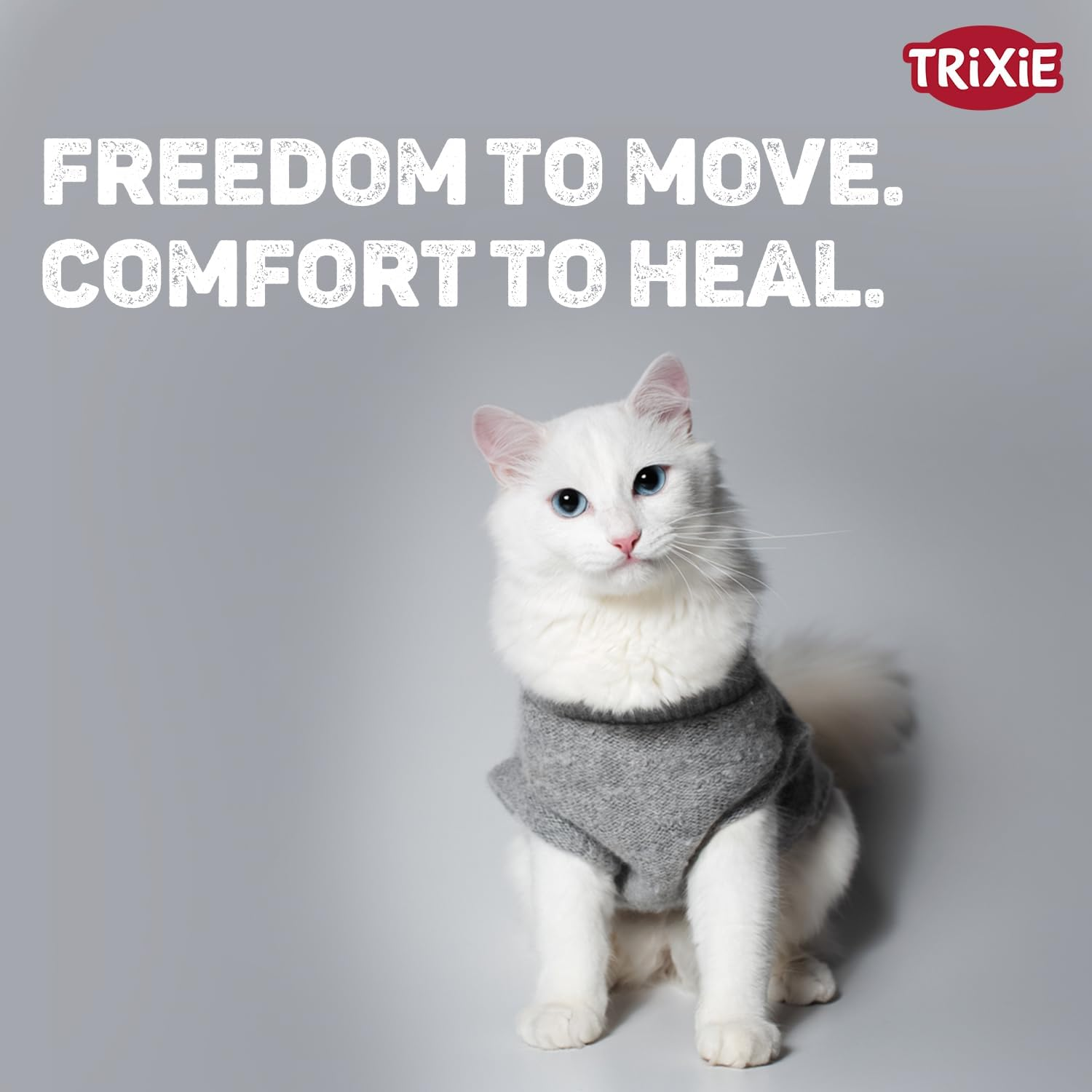 TRIXIE S M Medical Suit for Cats Post Intervention for Regeneration and Collar to Prevent Wounds image number 6