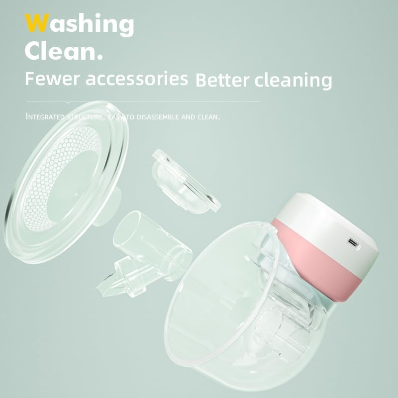 Double Wearable Breast Pump, Food Grade,Electric Hands-Free Breast Pumps with 3 Modes, 19 Levels, LCD Display& Memory Function