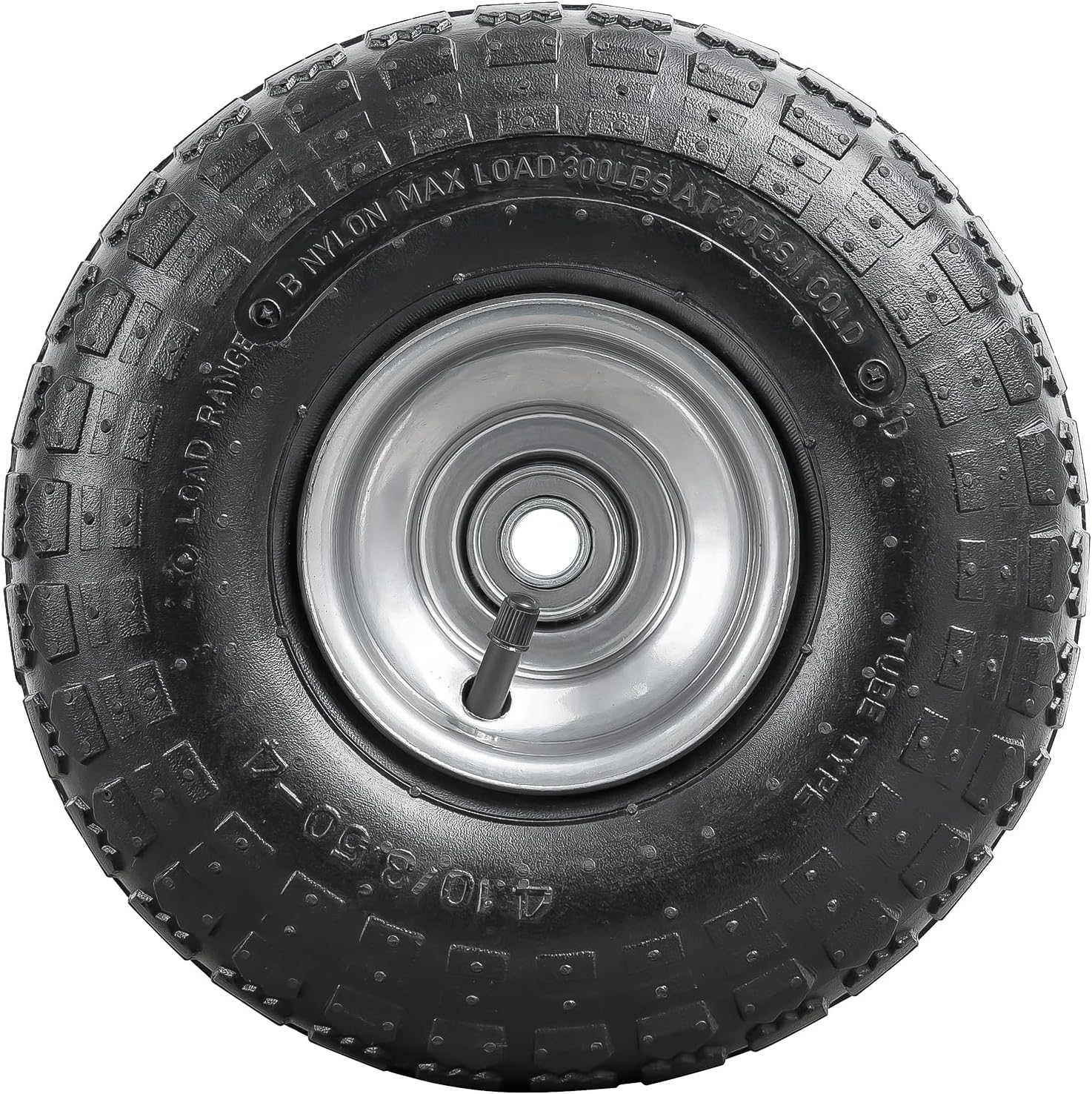 Paowin 2 Pcs,4.10-4 Tire,3.50-4 Tyre,4.10/3.50-4 Tires,Compatible with 4.10-4 3.50-4 Hand Truck/Wheelbarrow/Lawn Mower Tire,Pt-044 image number 1