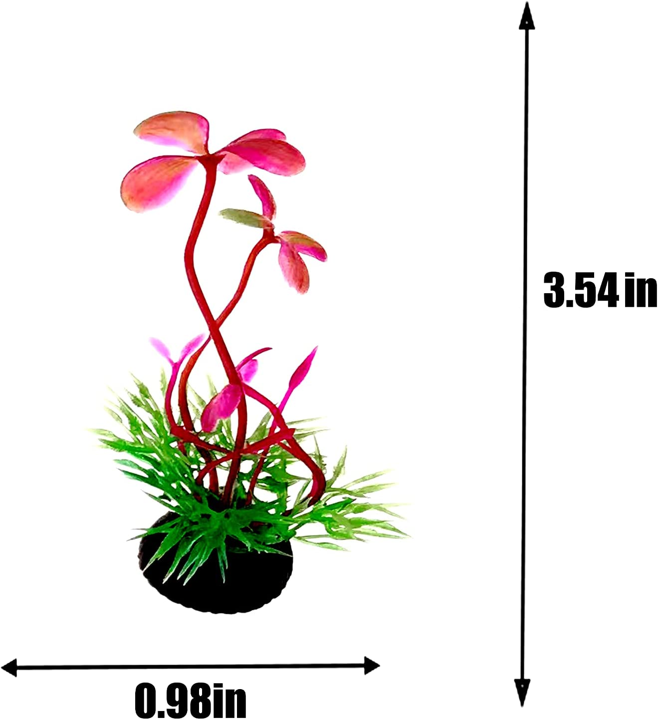 Small Artificial Aquatic Plants ，Plastic Aquariums Plants Decorations,Used for Household and Office Aquarium Simulation Plastic Hydroponic Plants（9 Pack） image number 4