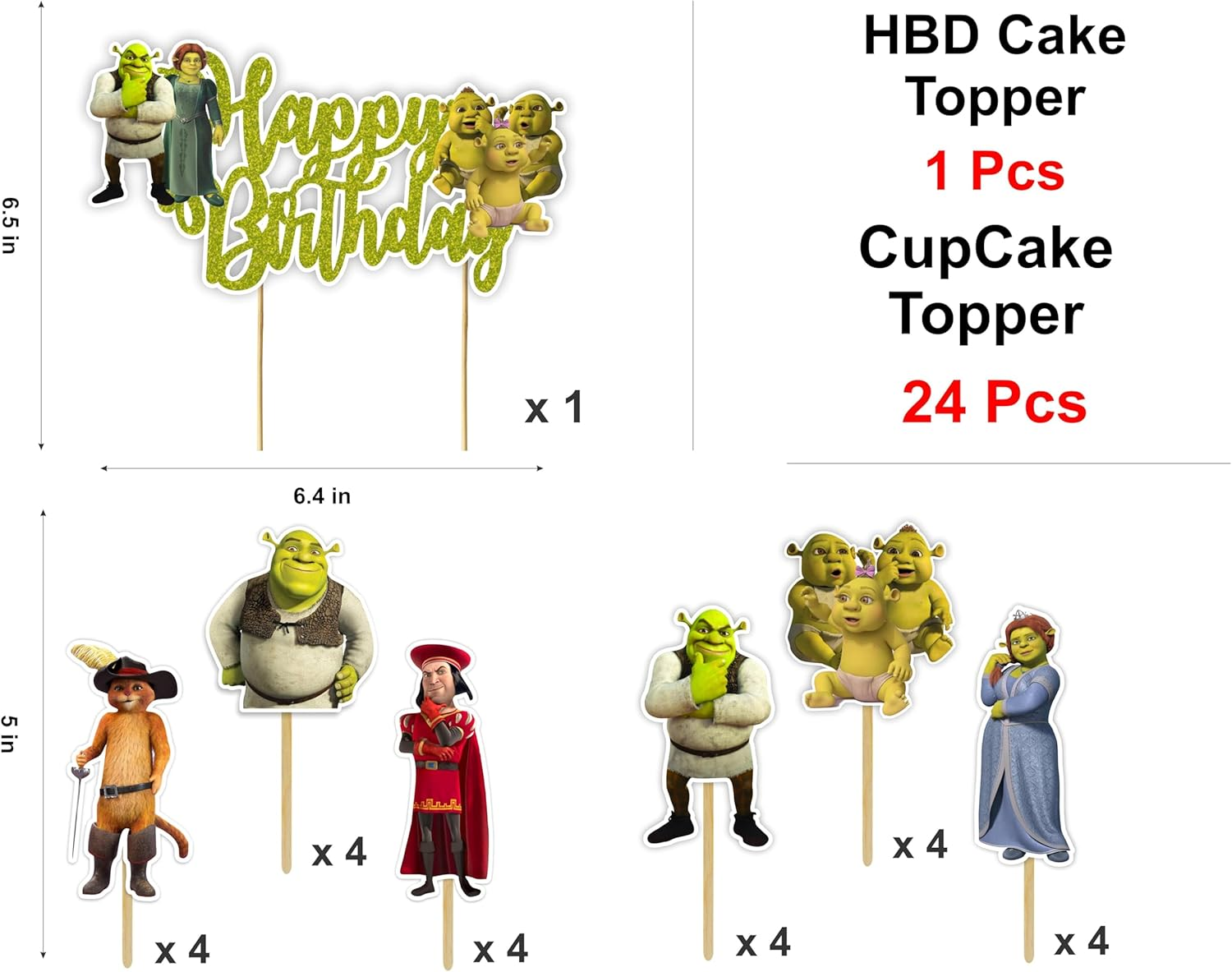 Shrk Theme Birthday Party Supplies &ndash; Fun Ocean & Shrk-Themed Decorations, Includes Plates, Banners, Balloons & More for Boys & Girls Parties image number 4