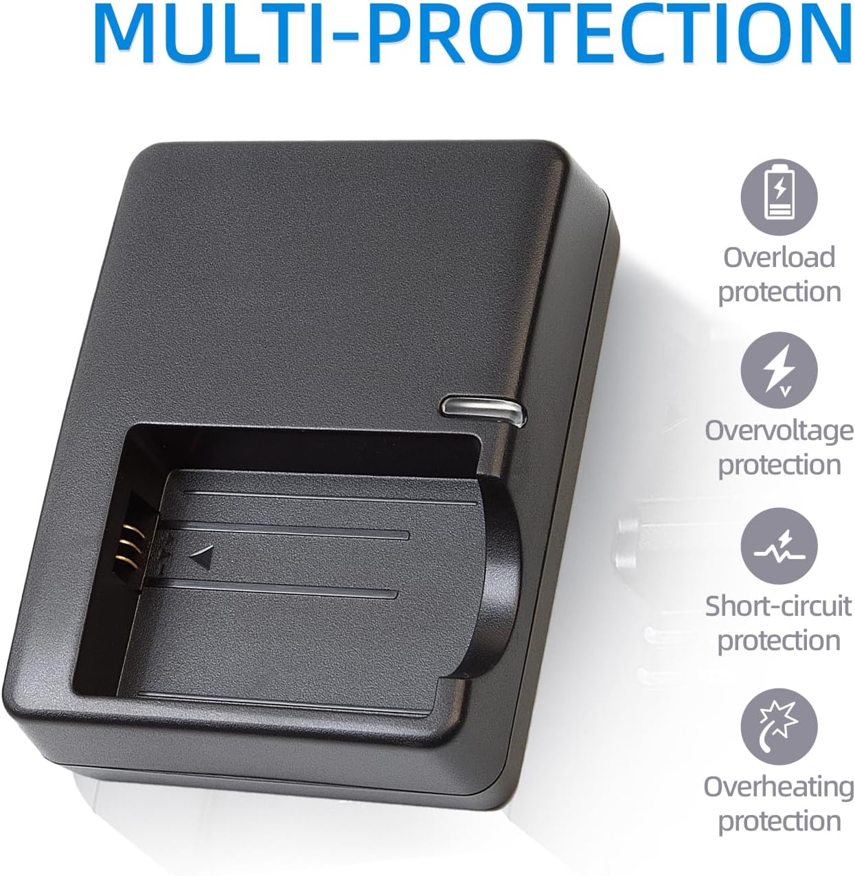 KWTOUL LP-E5 Battery Charger LC-E5 LC-E5E Compatible with Canon EOS 1000D, EOS 450D, EOS 500D, EOS Kiss F, EOS Kiss X2, EOS Kiss X3, EOS Rebel T1I, EOS Rebel XS, EOS Rebel Xsi image number 1