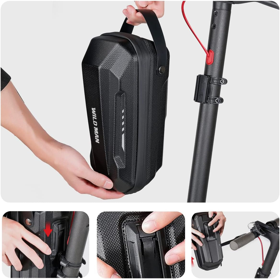 WILD MAN Quick Release Hard Shell Rainproof Scooter Storage Bag for Balancing Scooters Kick Scooters Folding Bike Electric Scooter Bag image number 3