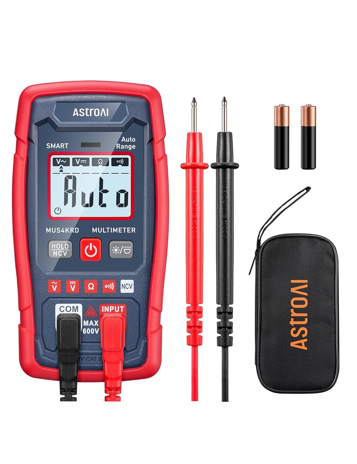 Astroai Multimeter Tester 4000 Counts, Smart Measuring Mode, Auto-Ranging Digital Volt Meter, Fast Accurately Measures AC/DC Voltage, Resistance, Continuity, Supports a Non-Contact Voltage Function image number 2