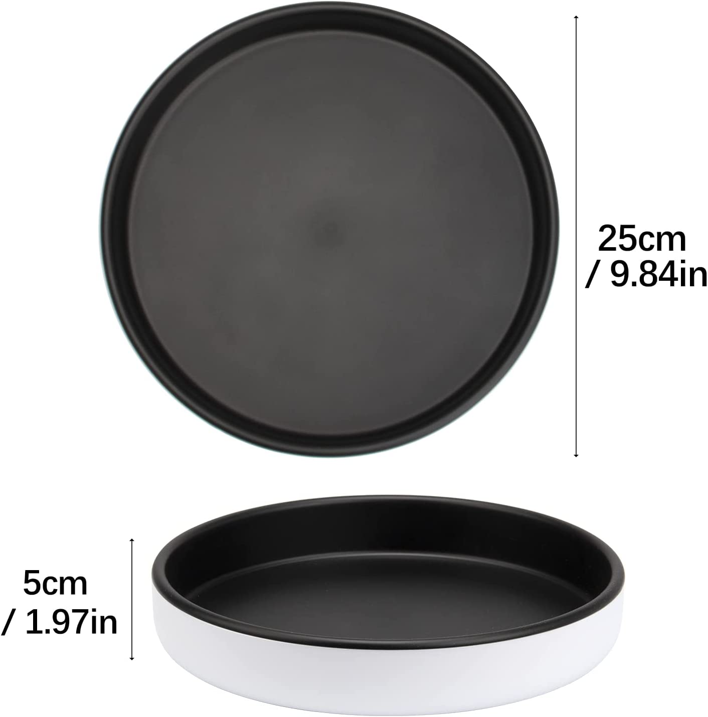 Lazy Susan Organiser 25Cm 360&deg; Rotating Tray for Kitchen Pantry Cupboard Black Lazy Susan Turntable for Cabinet Rotating Spice Rack Storage&hellip; - Grey image number 7