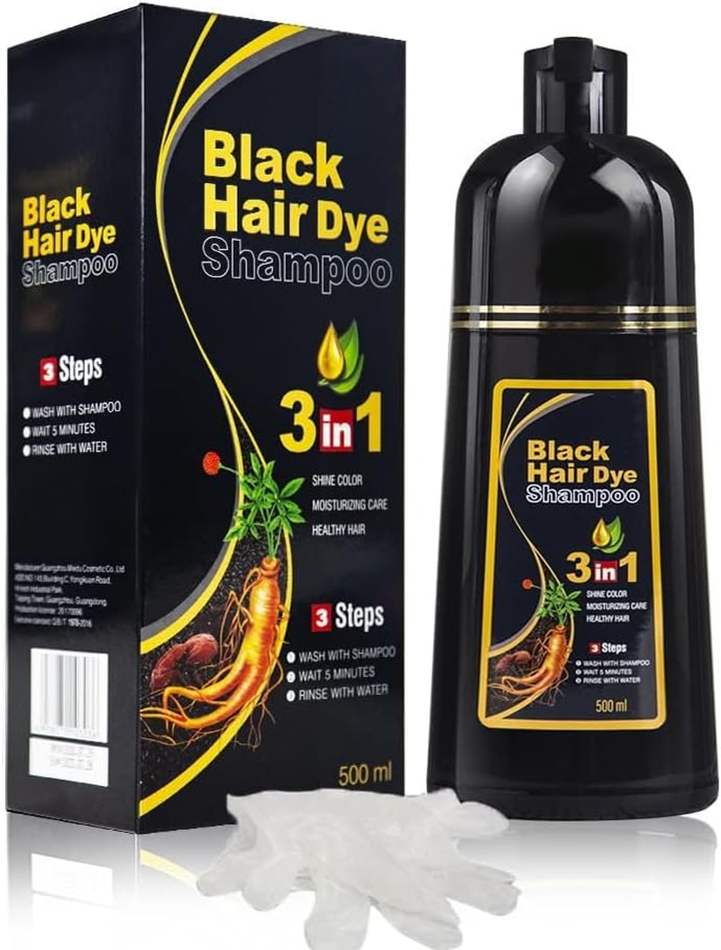 URBANMAC Herbal 3 in 1 Hair Dye Instant Black Hair Shampoo for Women & Men image number 1