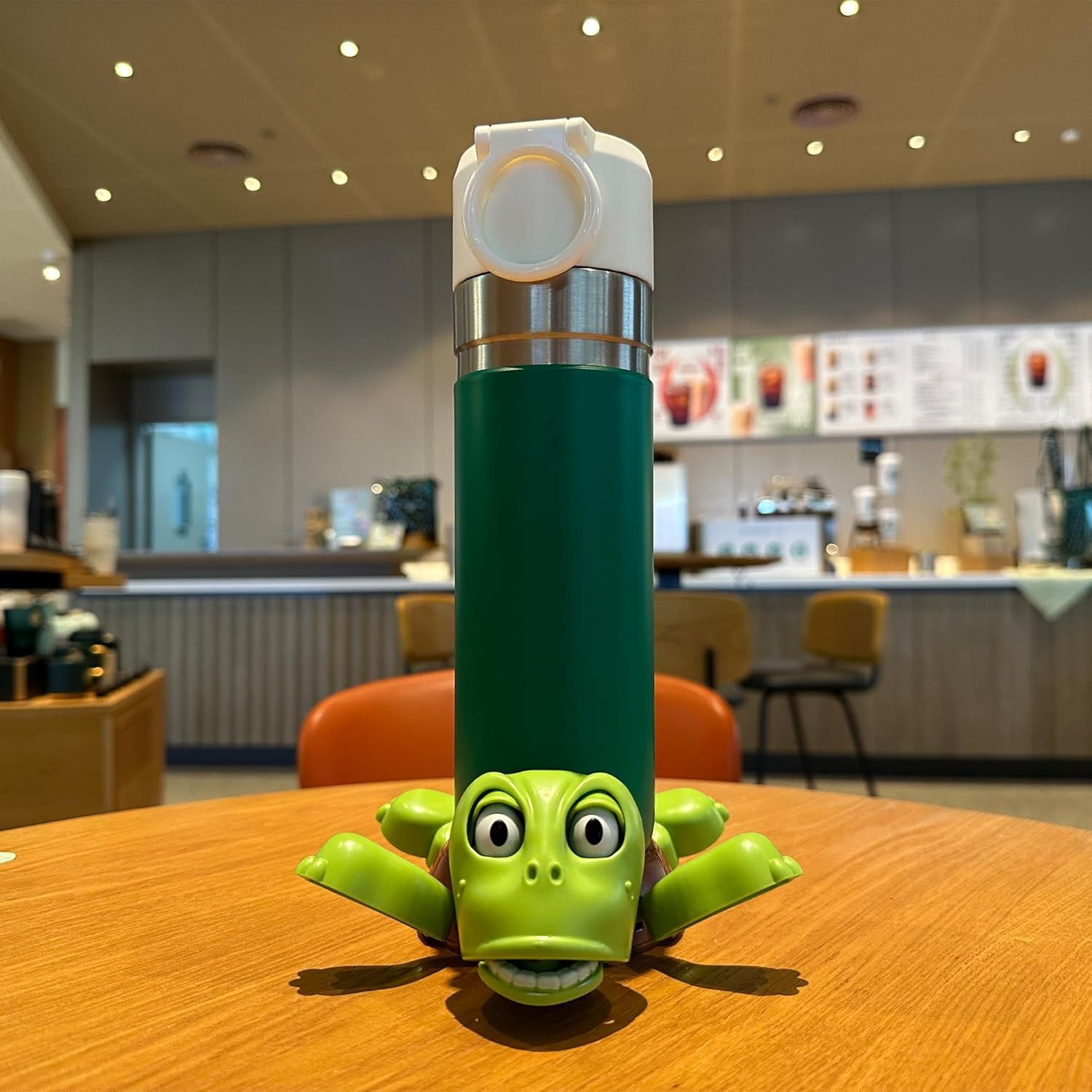 JOD&reg; Turtle Cup Holder,Turtle Coaster with Funny Expression, Cup Holder with Liftable Limbs & Expressive Face for Turtles,Tortoise Lover Gag Gifts Home Decor(Light Green) image number 6