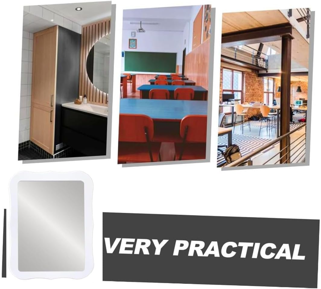 Mpowtech Gifts for Back to School Season,White Magnetic Locker Mirror - 5" X 7" Magnet Mirror for School, Bathroom, Workshop, Office,Small Mirrors for School Locker image number 5