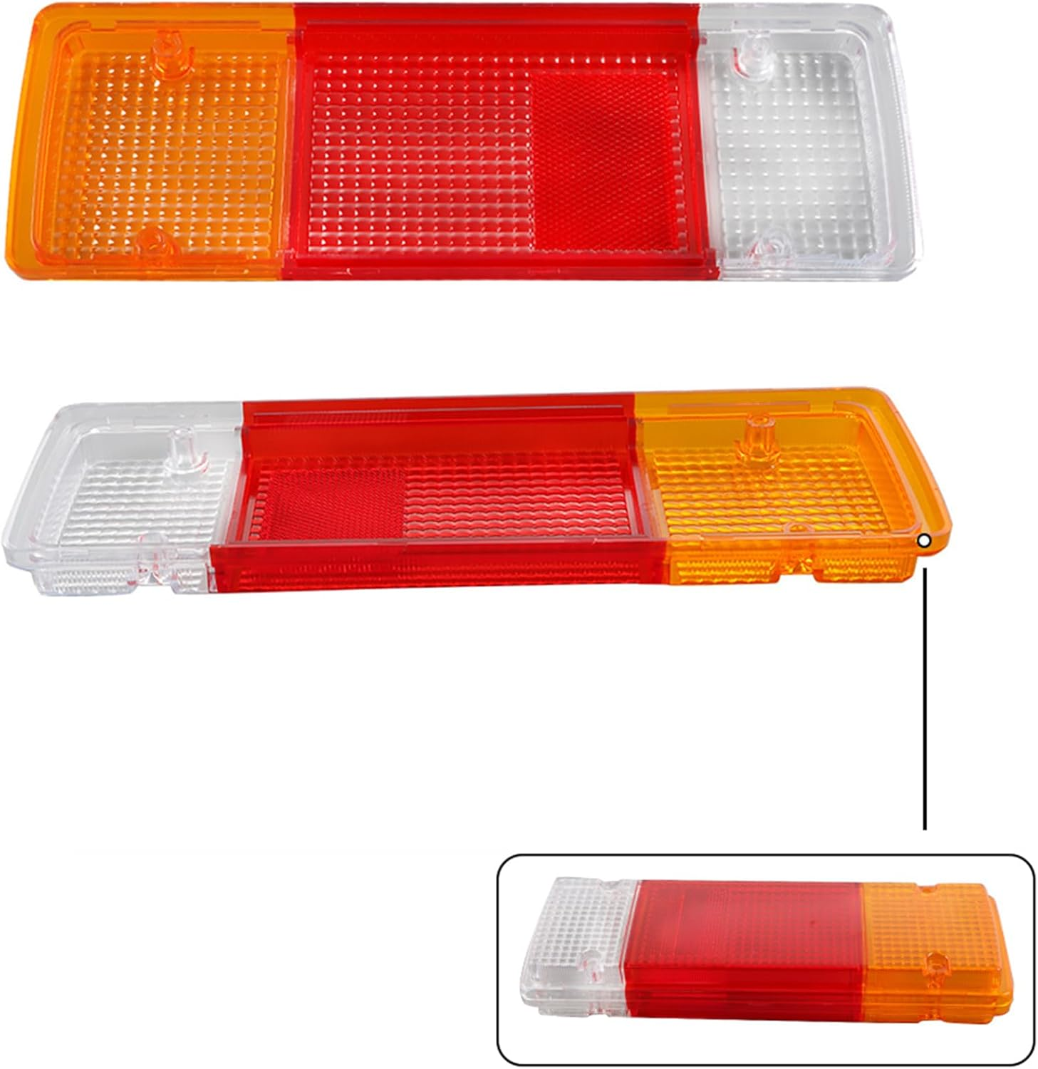 Tail Light LENS PAIR Replacement for Toyota Hilux 05-11 Replacement for Landcruiser 75-79 Series Tray Ute image number 5
