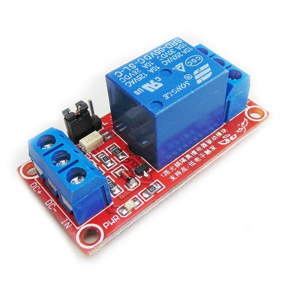 Hiletgo 2Pcs 5V One Channel Relay Module Relay Switch with OPTO Isolation High Low Level Trigger