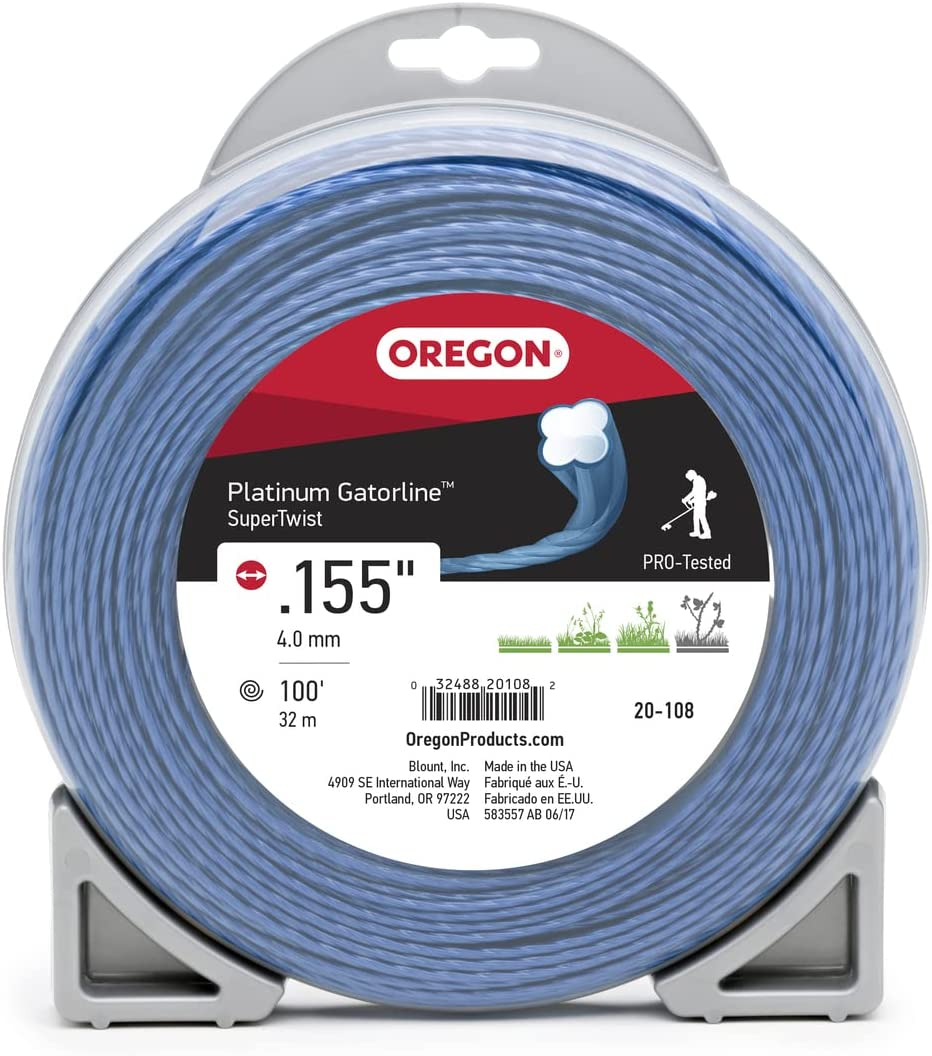 Oregon 20-106 Platinum Gatorline Supertwist Trimmer Line, .105-Inch, 1/2 Pound, Black