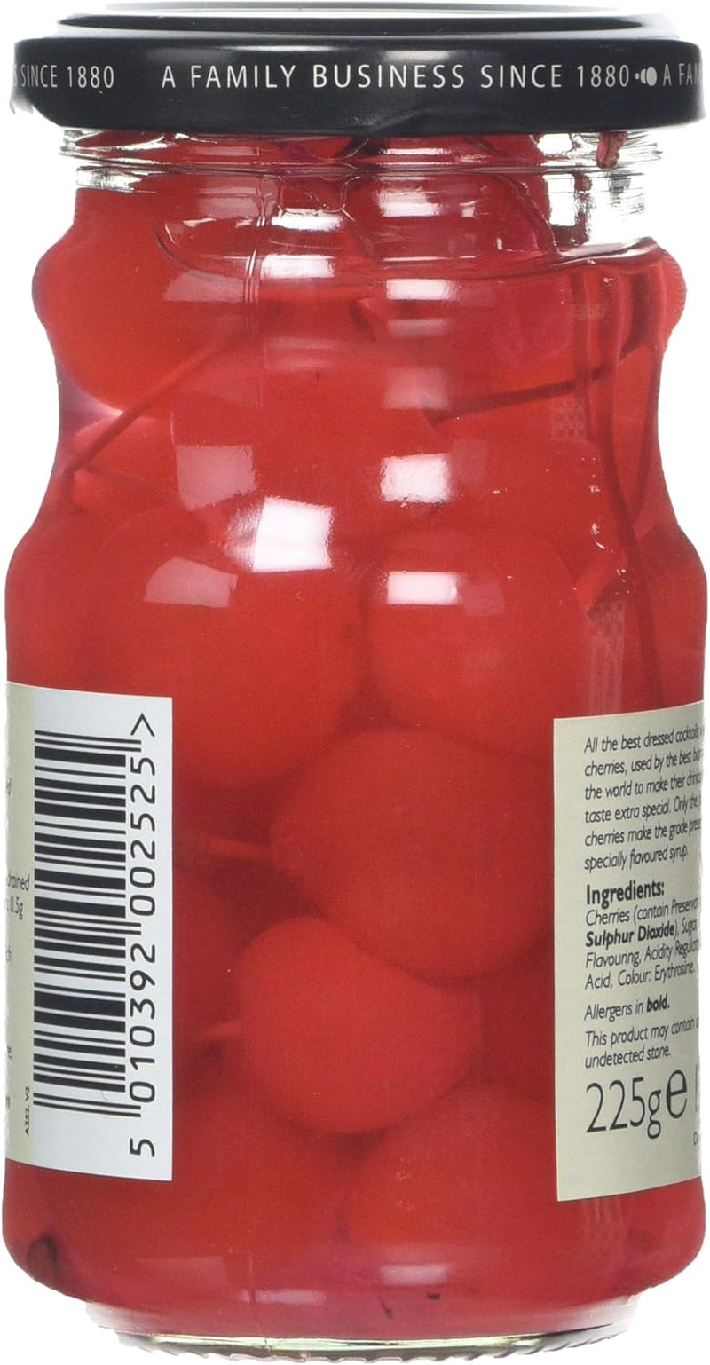 Opies Cocktail Maraschino Cherries with Stem 225G image number 3