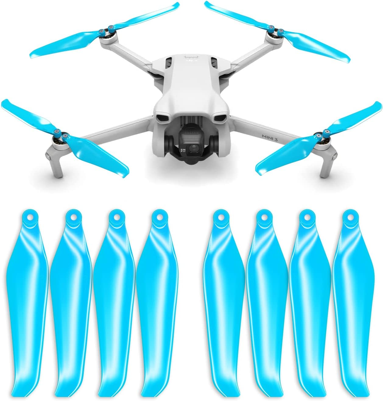 Master Airscrew Stealth Propellers for DJI Mini 3 - Black, 4 Propellers in Set