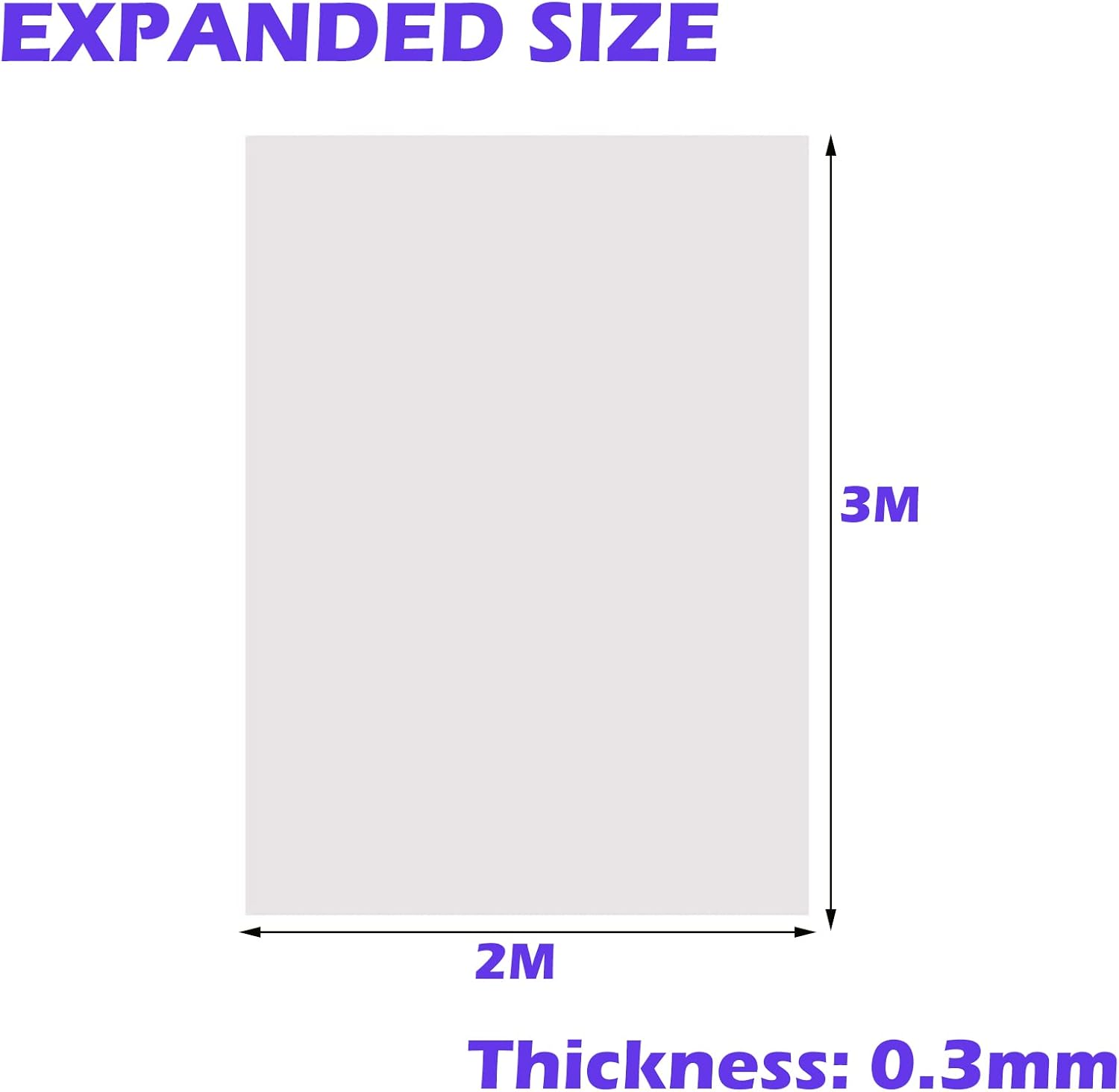 PALUDO 2 X 3M Extra Thick Clear Heavy Duty Polythene Sheeting, Plastic Dust Waterproof Sheets, Garden Grow Polythene Cover Sheets, for Gardening Insulation Building Rubble Protection (250Mu / 1000G) image number 3