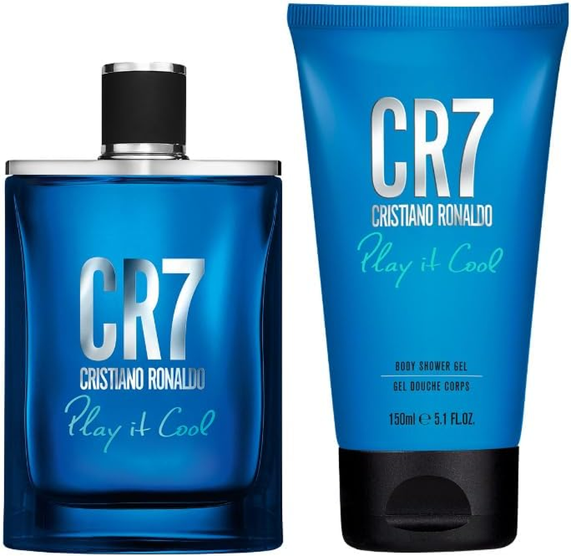 CR7 Play It Cool by Cristiano Ronaldo for Men - 2 Pc Gift Set 1Oz EDT Spray, 5.1Oz Shower Gel