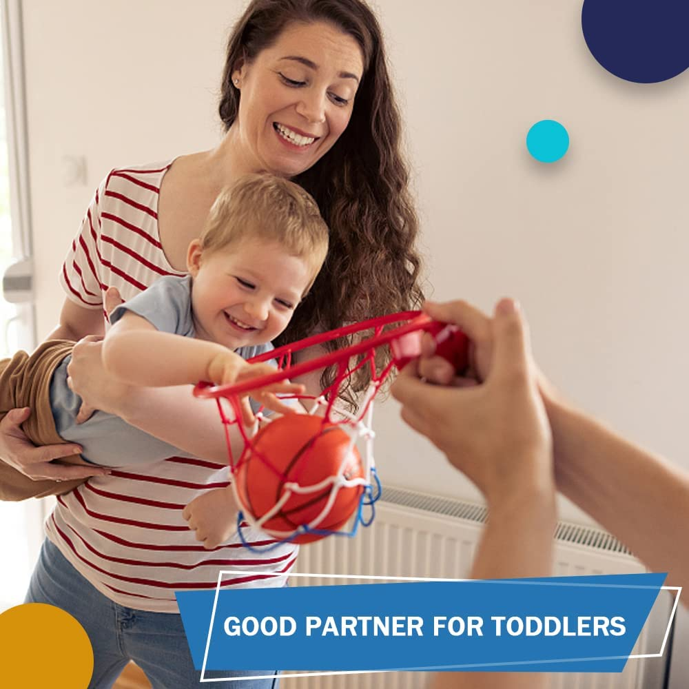 Dilabnda 6 PCS Mini Replaceable Basketballs for Mini Basketball Hoop, 16CM Mini Rubber Ball for Indoor Playground Pool Beach, Great Indoor Outdoor Fun Sports for Kids Child Baby Adults image number 2