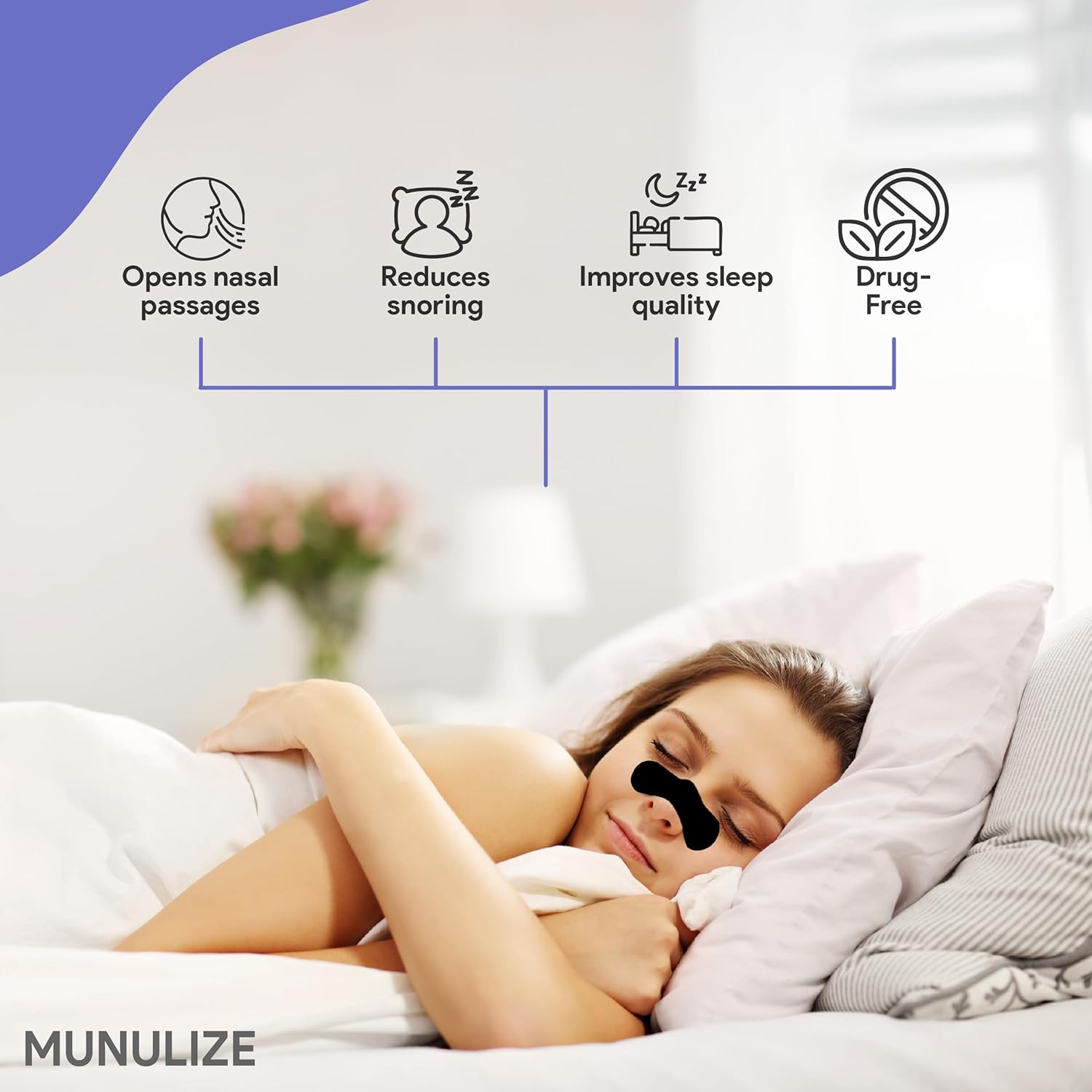 Nasal Strips,Nose Strips for Sleep Reduce Snoring&Mouth Breathing for Better Quality of Sleep Breathing Extra Strength Instant Nasal Congestion Relief Nose Tape & Dilators Clear Airways for Exercise