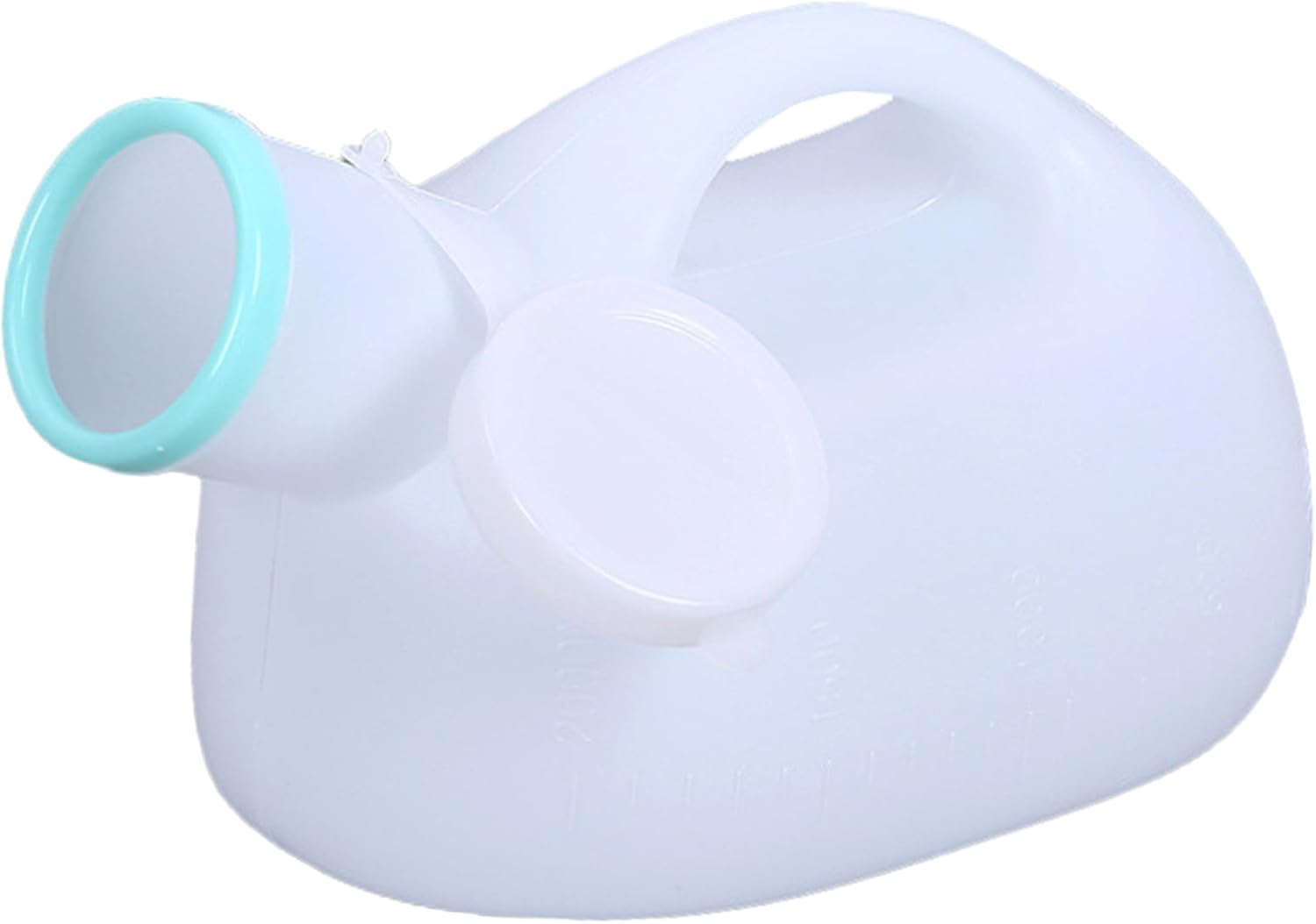2000Ml Large Capacity Urinal for Men Portable Urine Bottle with Lid Clear Graduated Measurement Spill Proof No Odor Non Slip Grip Handle Lightweight Durable Ideal Night(White) image number 3