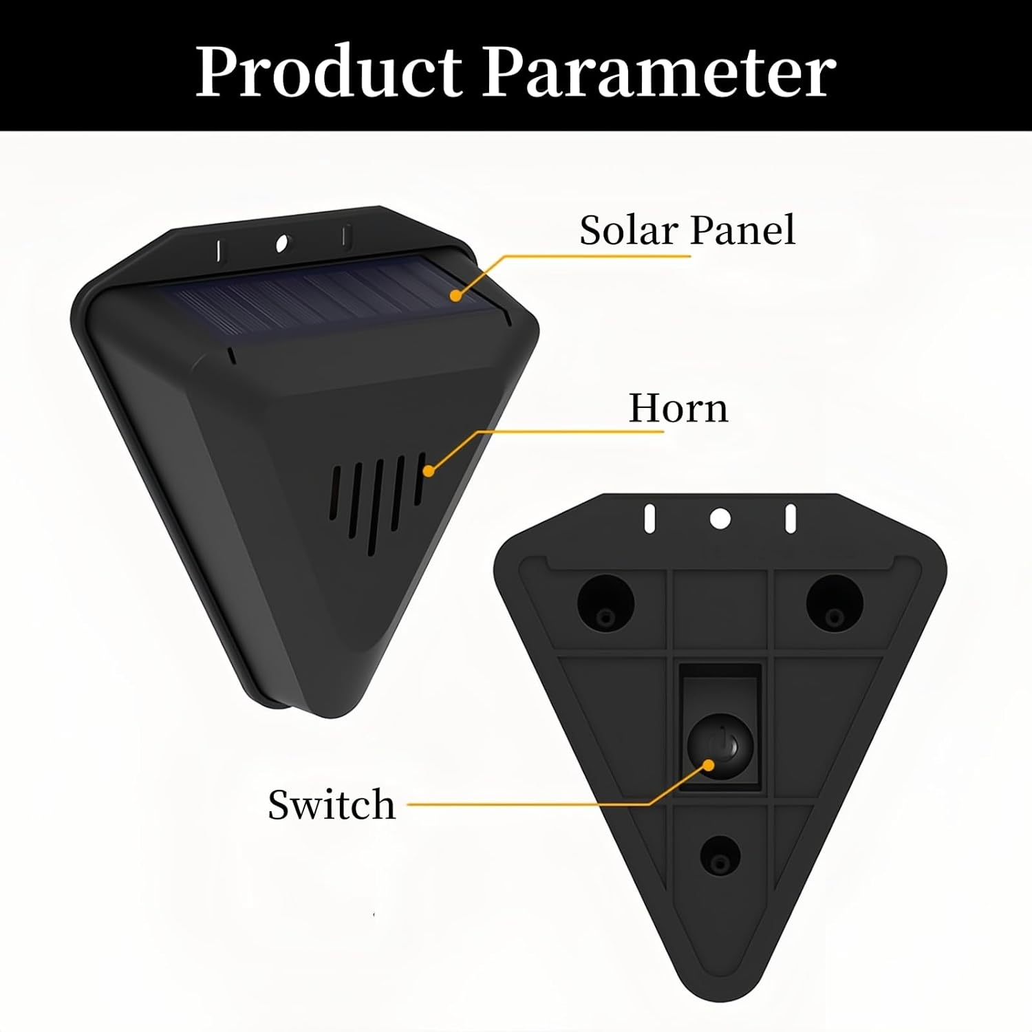 Lancoon Solar Power Bird Alarm Repellent IP55 Waterproof 360&deg; Comprehensive Protection Multiple Sounds Deter Birds Enemy Horned Suitable for Outdoor Garden Yard image number 1