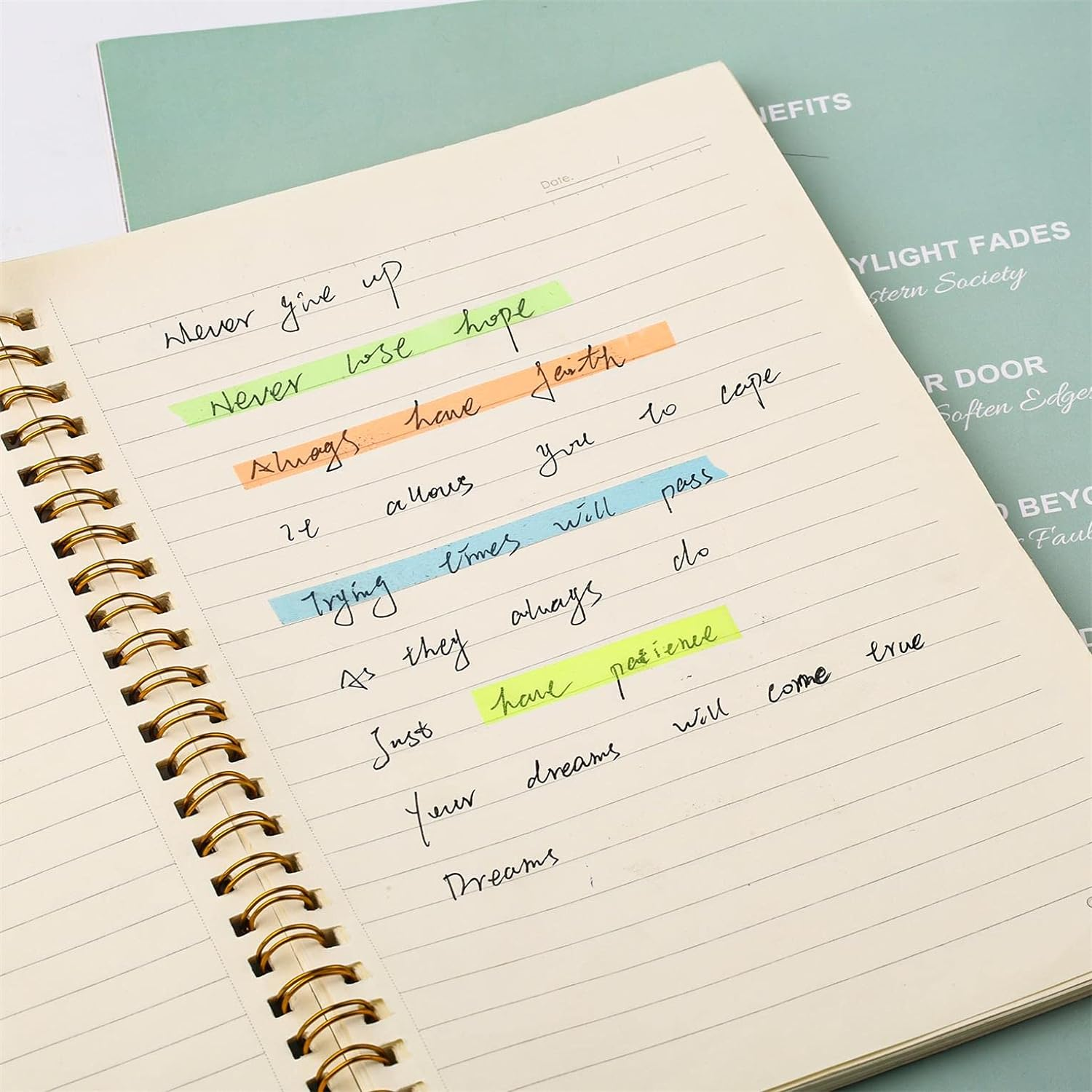 5 Rolls Highlighter Tape, 6Mm X 5M Interchangeable Fluorescent Tapes Highlighter Tape Colorful Tape Transparent for Students Teachers Reading Taking Notes on Classes Home Office image number 4