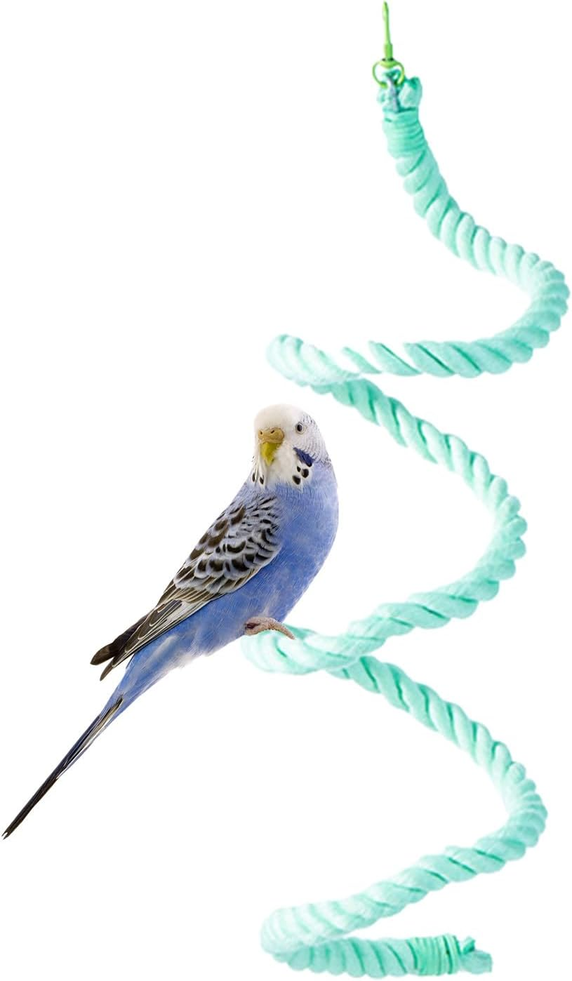 Rope Perches for Bird Cages,Flexible Bird Swings for Parrots Cockatiel Peony | Macaw Swing Ladder Bite-Resistant Flexible Standing Stick image number 1