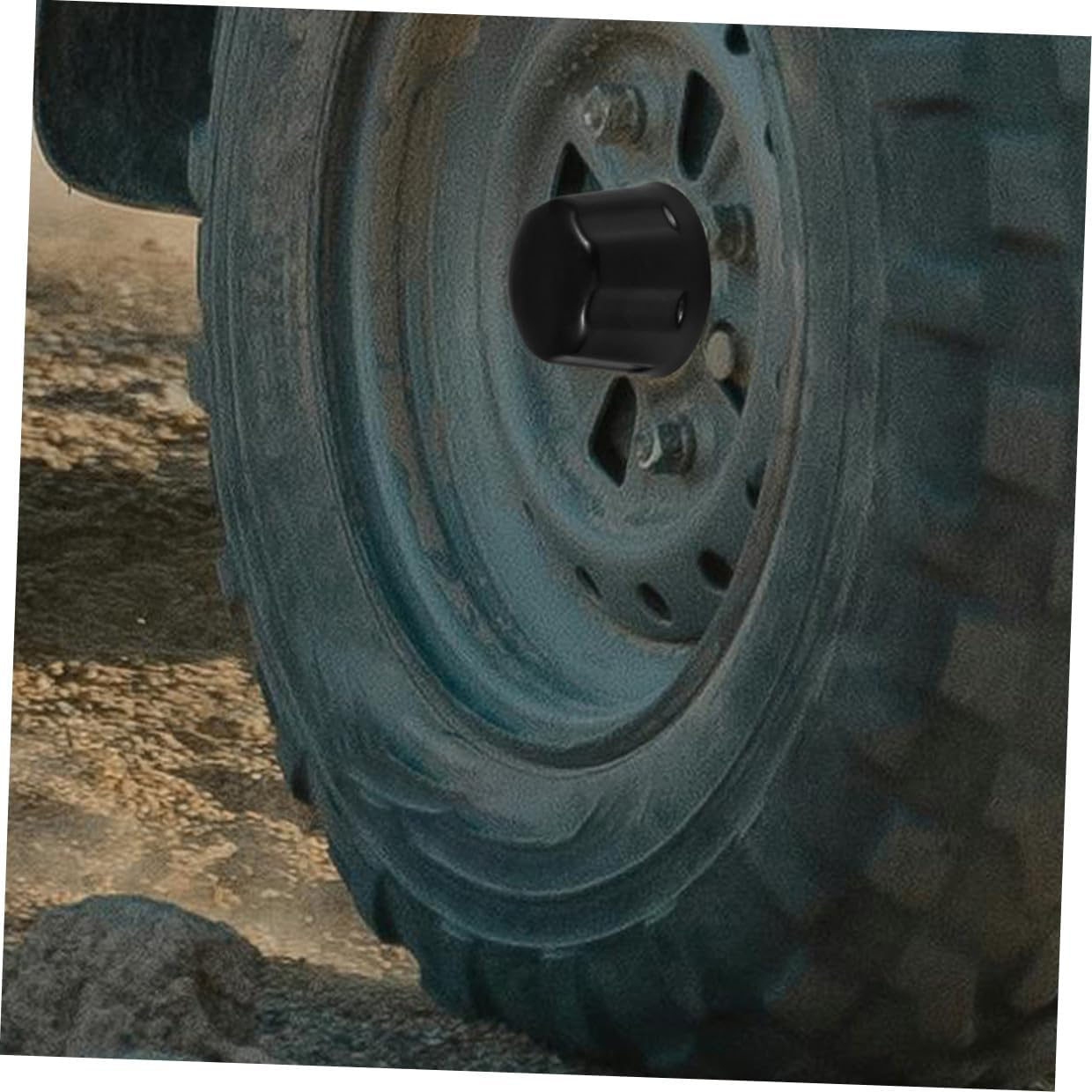 Vaguelly ATV Tire Rim Caps and Center Hub Cap Covers 2Pcs Rubber Dust Protection for 110-250Cc Four-Wheelers, Go-Karts, Trailers, Vehicle Wheel Hub Replacement Parts for Outdoor Off-Road Use image number 6