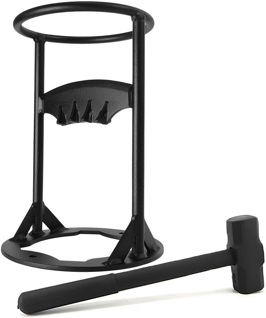 Log Firewood Splitter Set with Hammer Manual Wood Splitting Cutter Kindling Cutting Fireplace BBQ Camping Tool Outdoor Steel image number 1