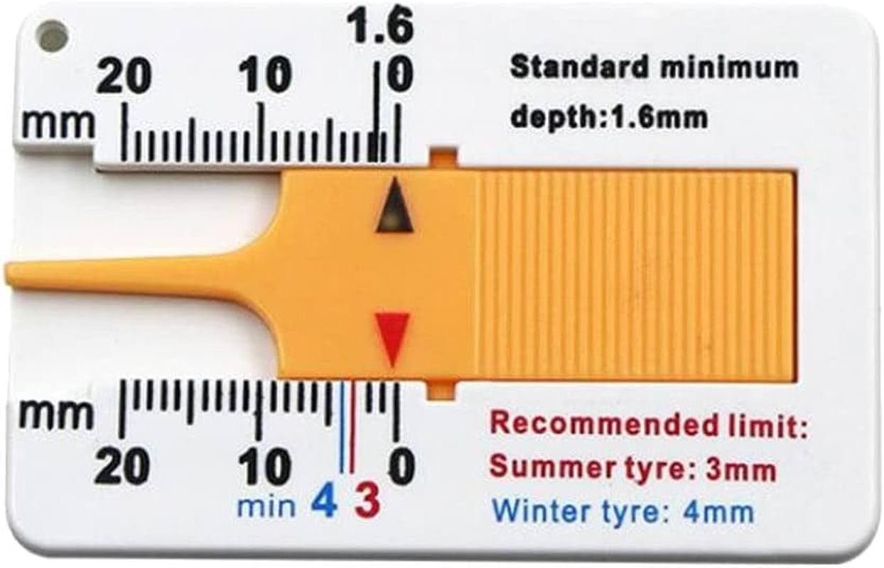 Tyre Tread Depth Calipers Car Motorcycle Caravan Trailer Wheel Measure Tools image number 1