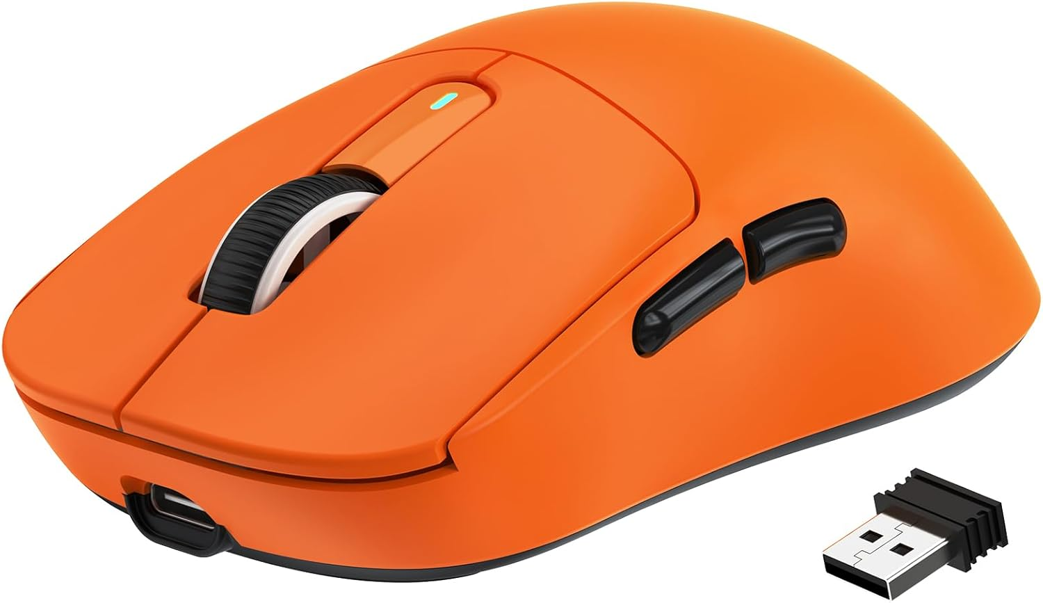 X Attack Shark X3 Gaming Mouse, Ultra-Lightweight 49G, Wireless 2.4G/Bluetooth/Wired Type-C, Original Phase PAW3395 Sensor, Highest Class Accuracy, 26000Dpi-Orange