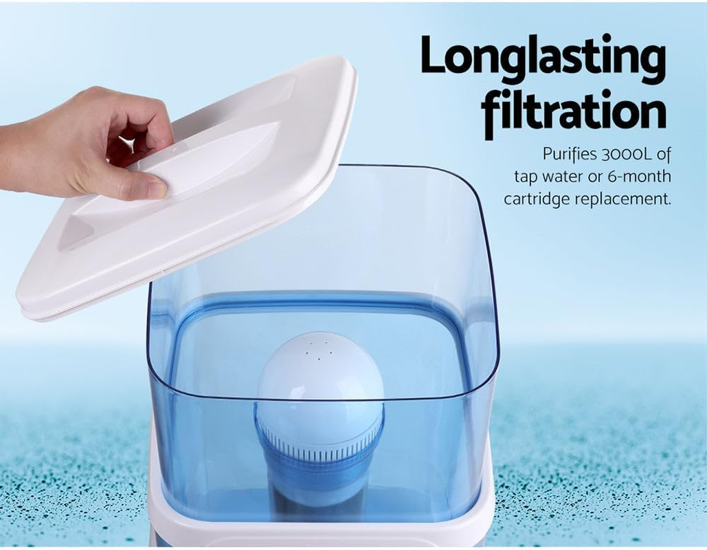 Devanti Water Cooler Filter Purifier 2 Pack Ceramic Carbon Mineral Cartridge image number 2