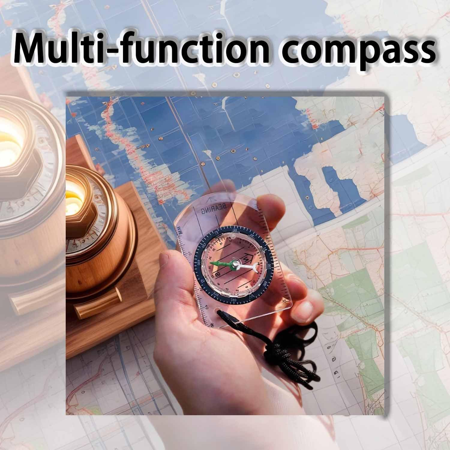 Roczential 2-Pack Orienteering Compass &ndash; Waterproof Hiking Compass with Baseplate Ruler & Lanyard &ndash; Navigation Tool for Camping, Backpacking, Kids, Survival & Outdoor Adventures image number 2