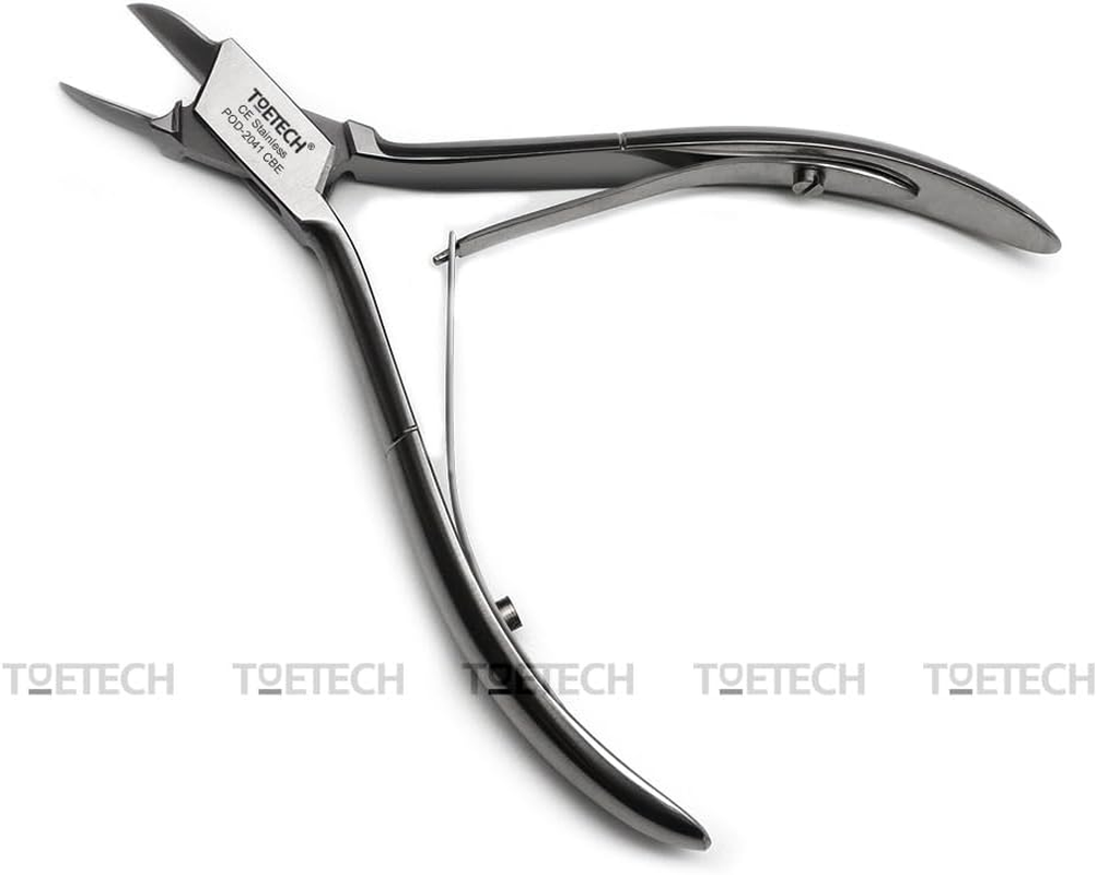 TOETECH&reg; Flame Head Nail Clippers for Men with Thick or INGROWN Toenails Podiatrist Toenail Clipper Set 5 Inch Heavy Duty INOX Flamehead Ingrown Nail Cutter Medical Grade Stainless Steel Premium Quality image number 3