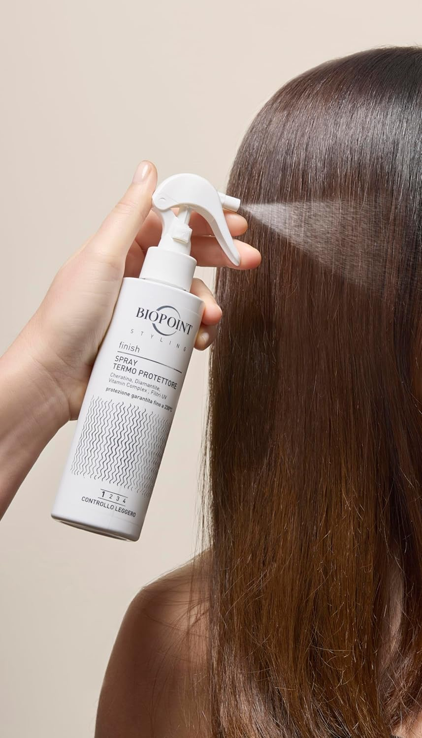 Biopoint Styling Thermoprotector Spray for Hair, up to 230&deg; Heat Protection from Phon, Straighteners and Curlers with UV Filters, 200Ml image number 4