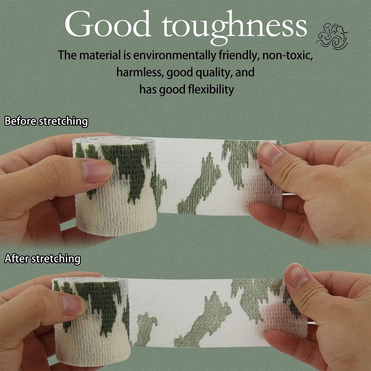 AIMALL Camouflage Self - Adhesive Elastic Bandage Set, 5Cm Width, 4.5M Length, Outdoor Sports Protection, Skin - Friendly, for Wrist/Ankle Support