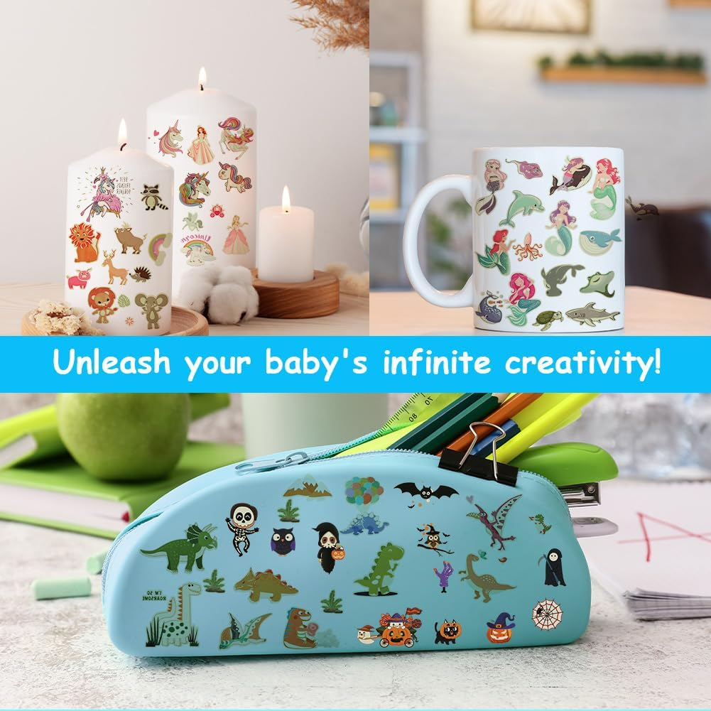 Diuli Princess Luminous Sticker, 10Pcs Glow in the Princess Dark Stickers Princesses Decals Ceiling Baby Room Skull Wall Decor DIY Luminous Adhesive Sticker for Girls Boys Bedroom Nursery - 10Pcs-Mermaids image number 3