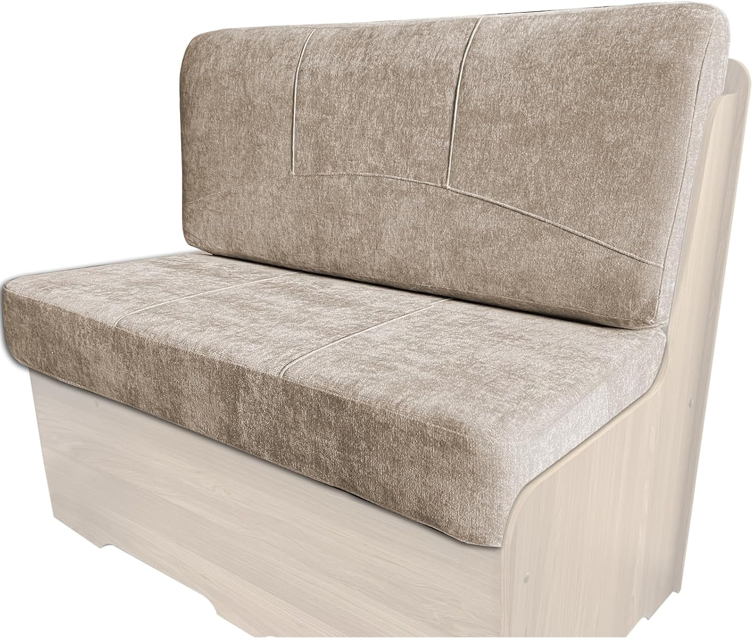 Dulepax RV Dinette Booth Cushions with Memory Foam，Replacement Camper Cushions，Dinette Seat for Camper Trailer，Rv Dinette Seat Including 1 Backrest & 1 Bench,Rv Sofa,Rv Couch,Grey,36Inch.