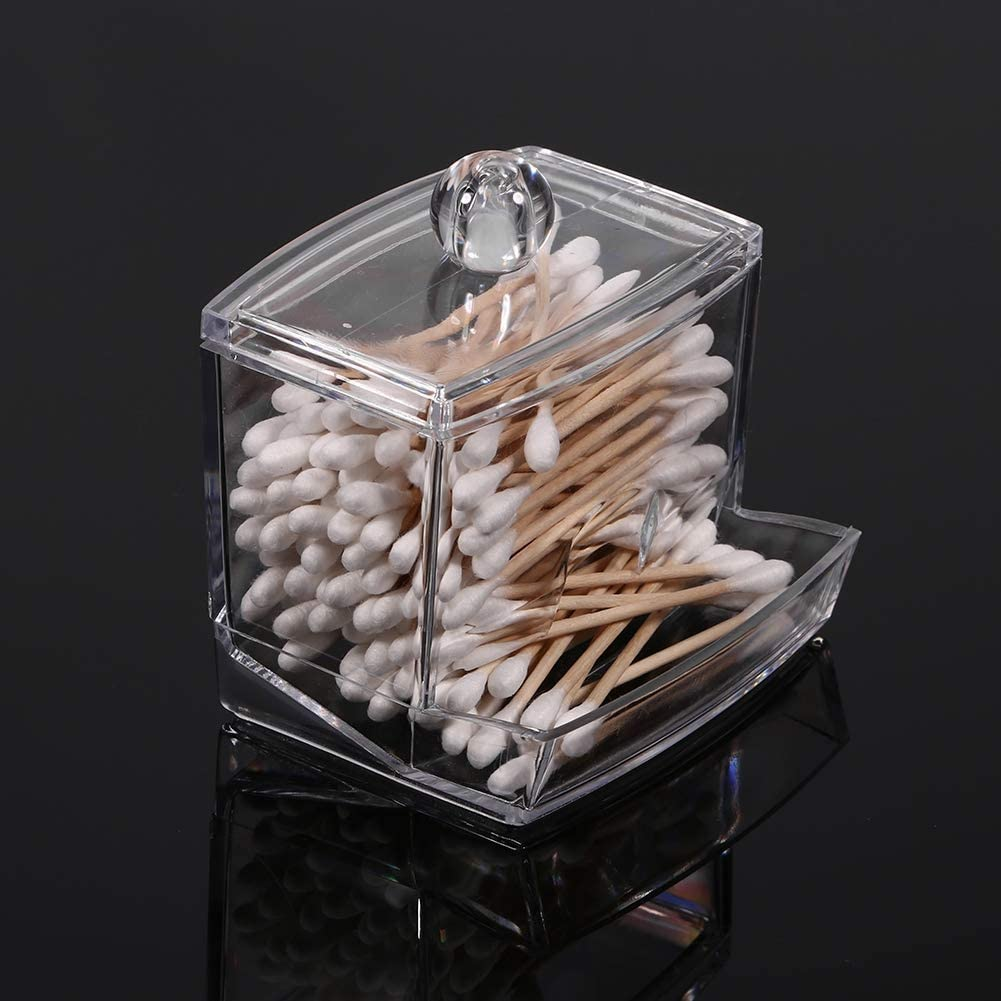 Swab Boxes, Cotton Swab Boxes, Swab Storage, Easy to Access Makeup for Makeup Pads Cotton Balls Bathroom Accessories Toothpicks image number 2