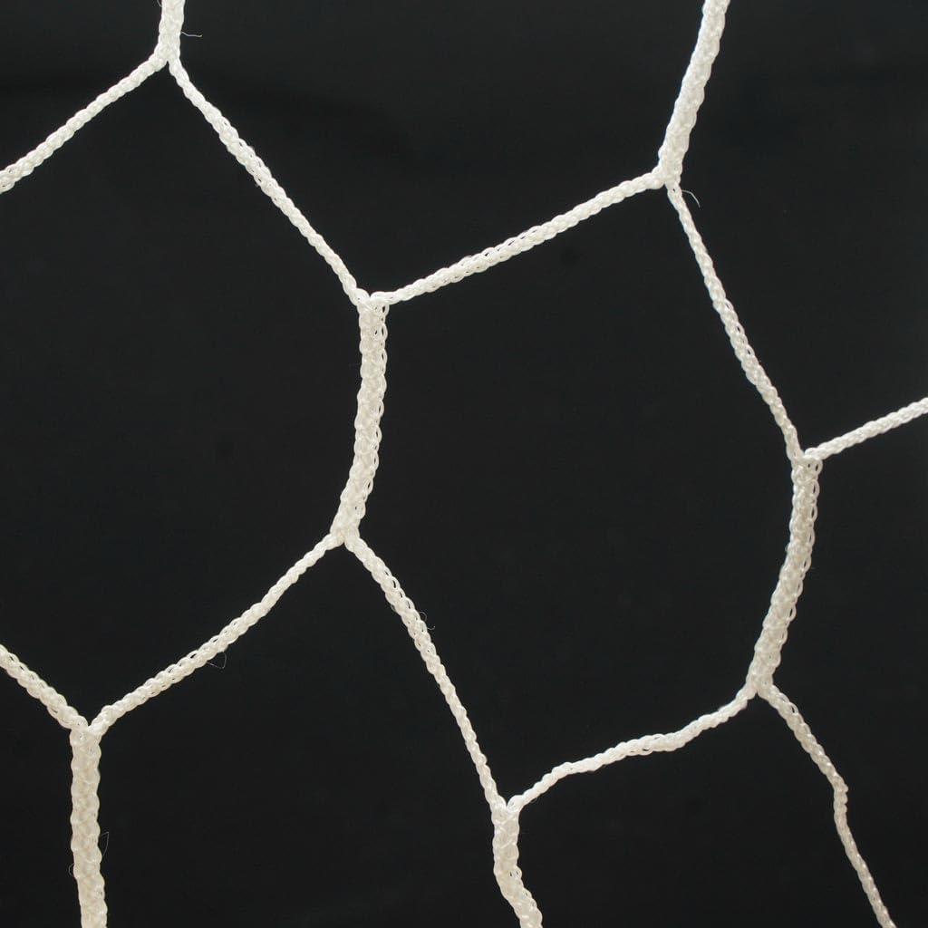 SUMMIT Tapered Full Size Net (Pack of 2) - Professional Box-Style Goal Netting with 3 Mm Double-Stitched Nylon Mesh -Pack of 2 Nets image number 1