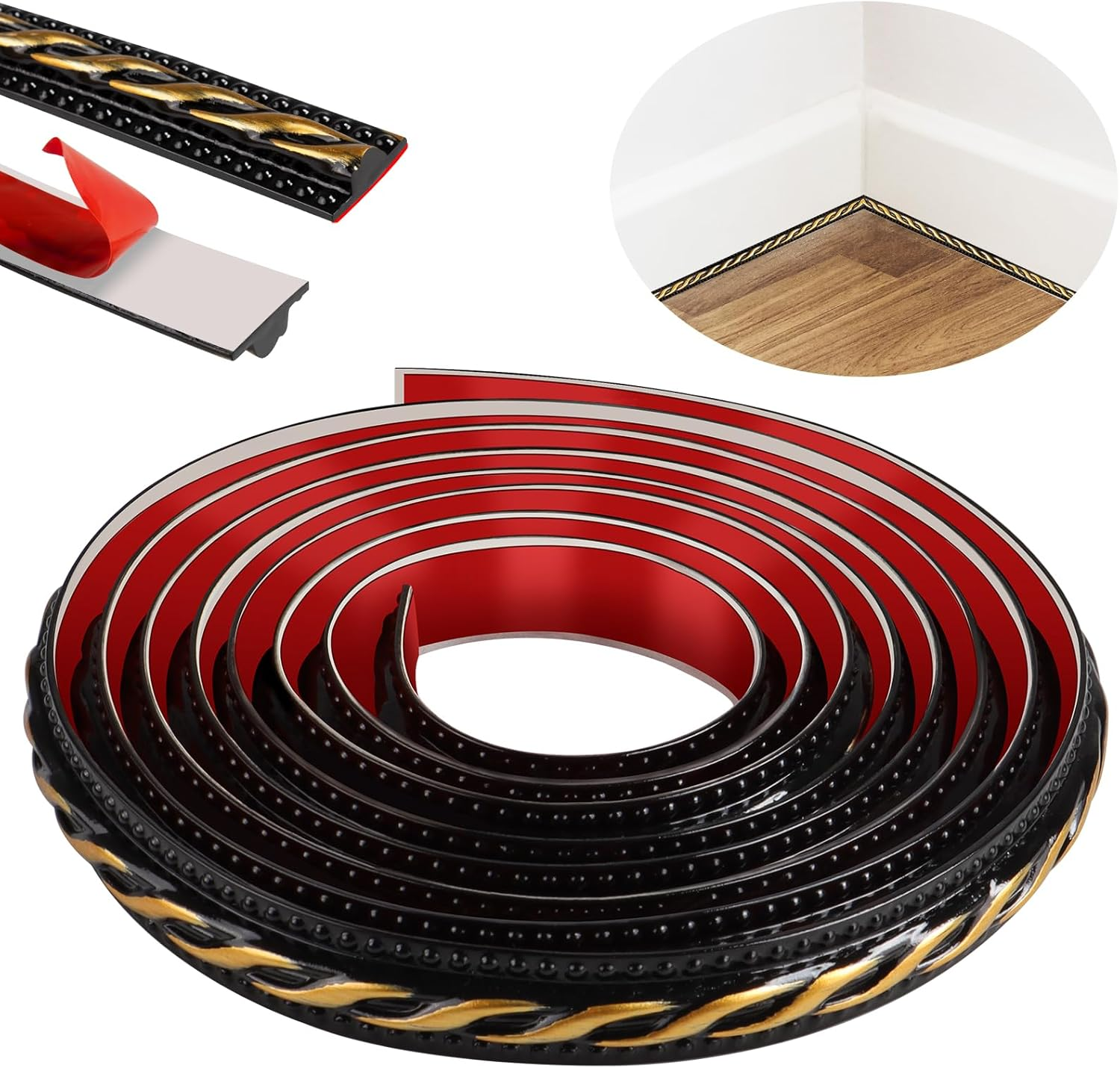 600Cm Self-Adhesive Moulding Trim, Peel and Stick Ceiling Coving,3D Wall Trim for Mirror Frames, Furniture, Door Frames, Ceilings, Home Decoration(White)