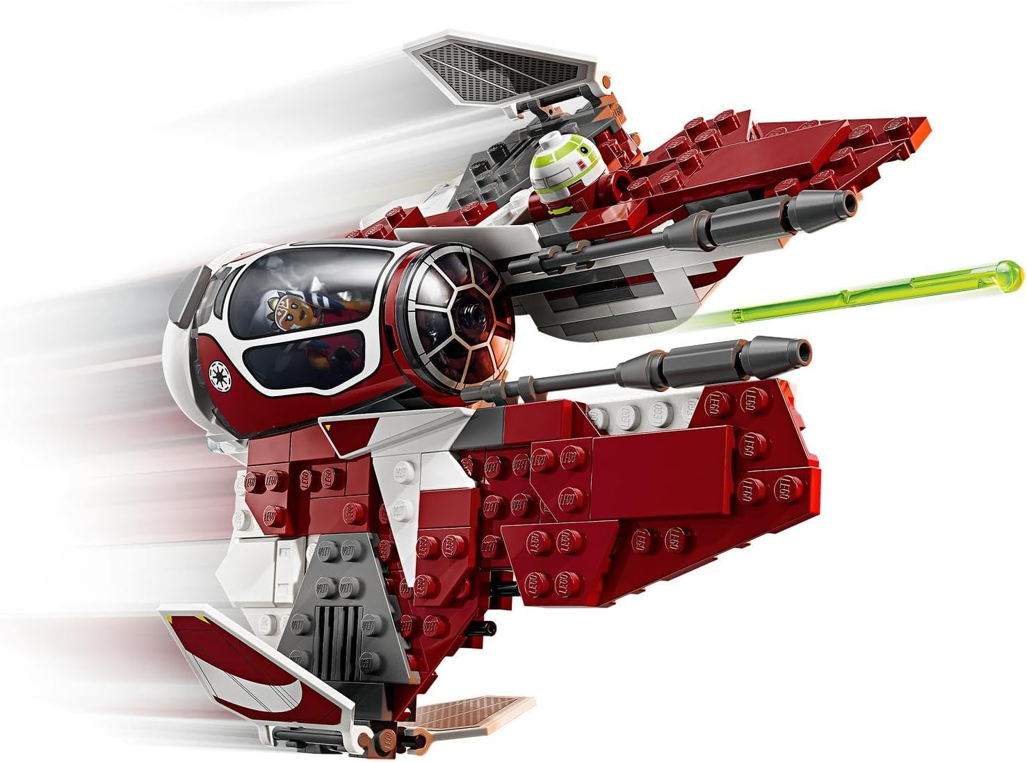LEGO Star Wars Ahsoka&rsquo;S Jedi Interceptor Building Toy for 8+ Year Old Boys & Girls, Set Features 2 Minifigures with Lightsabers and Droid Figure for the Clone Wars Fans, Buildable Kids Toy 75401 image number 4