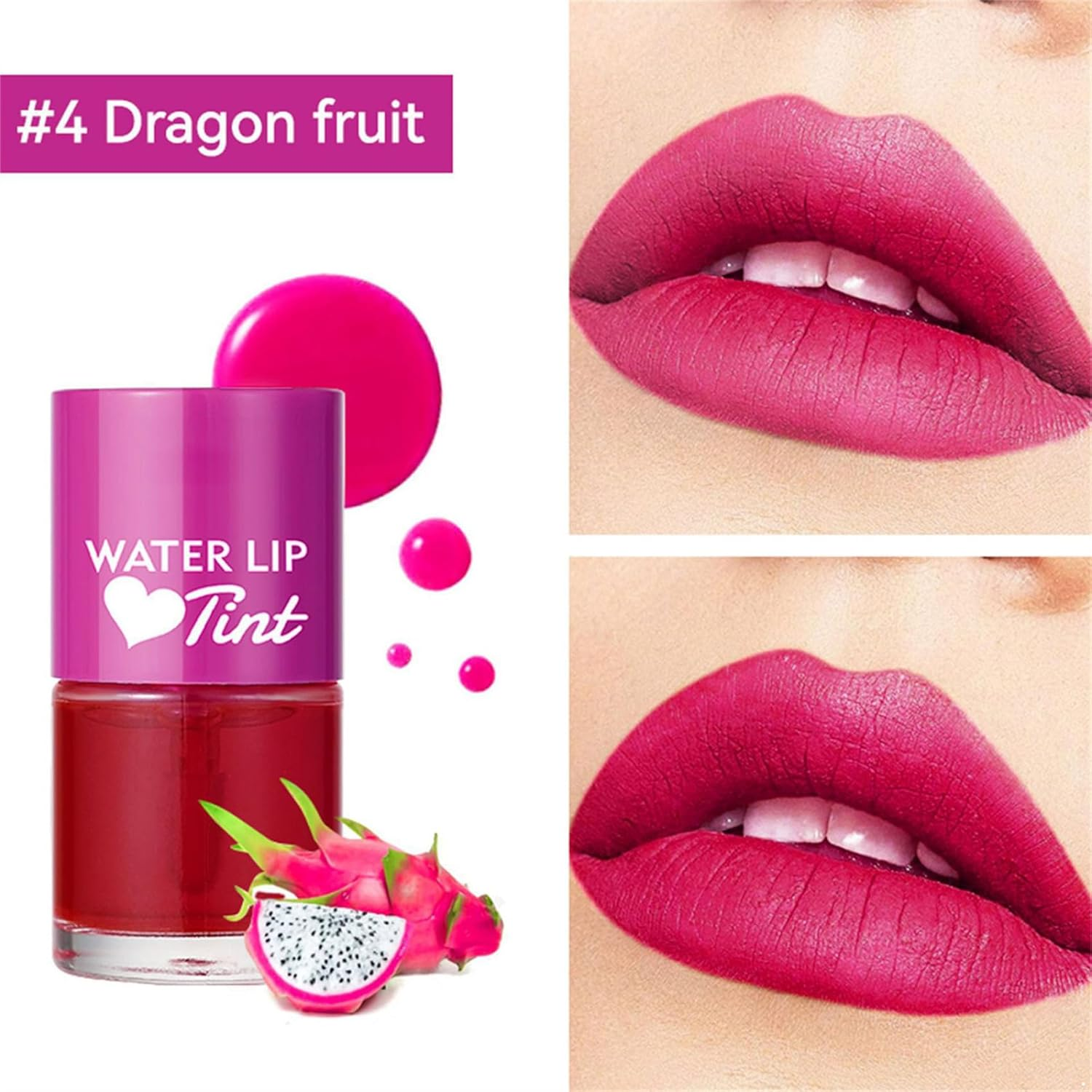 Raenseen Highly Pigmented Matte Lipstick 8Ml Velvet Finish Long Lasting Hydrating Lip Gloss Smooth Non Sticky Lipstick for Women Dragonfruit One Size - Mulbery image number 4