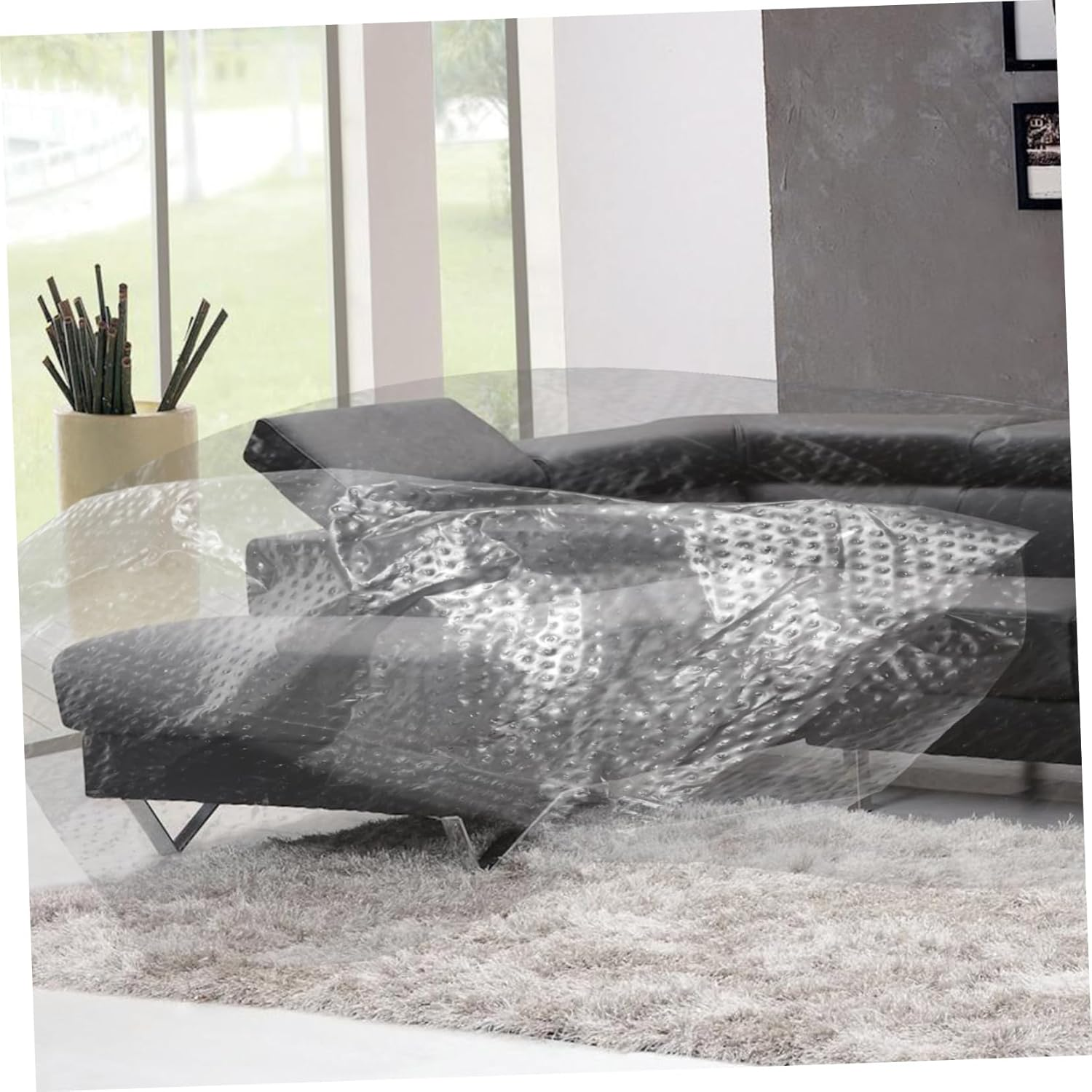 CANIGHT 3Rolls Dust Protective Film Furniture Cover Film Masking Tape for Neck Sealer image number 5