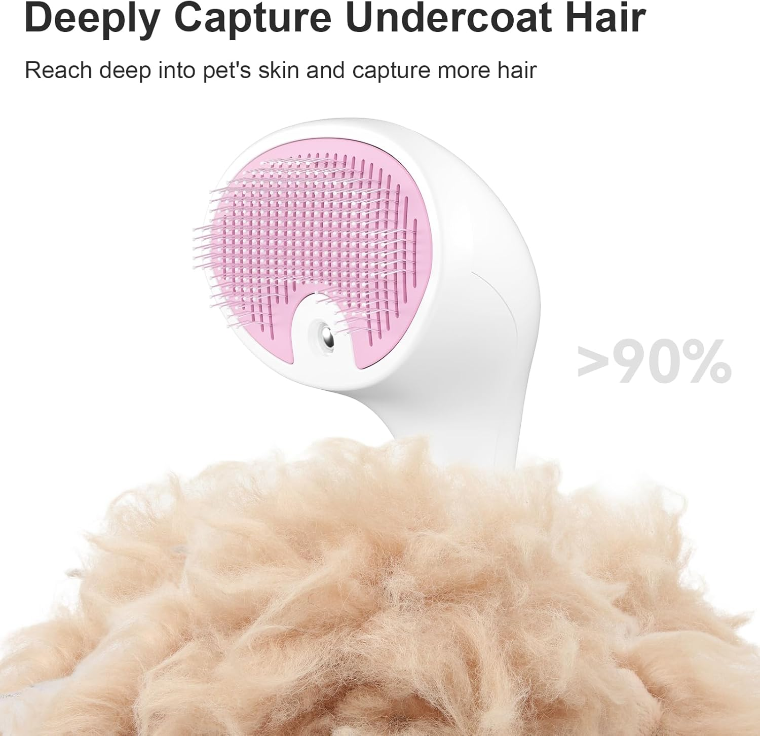 Euqvunn Cat Brush with Steam with Release Button, Ultra Quiet Design/Comfort Handle, Pet Steam Brush, Cat Steamy Brush, Dog Brush, Rechargeable Cats with Spray for Cats, Dogs, Rabbits image number 2