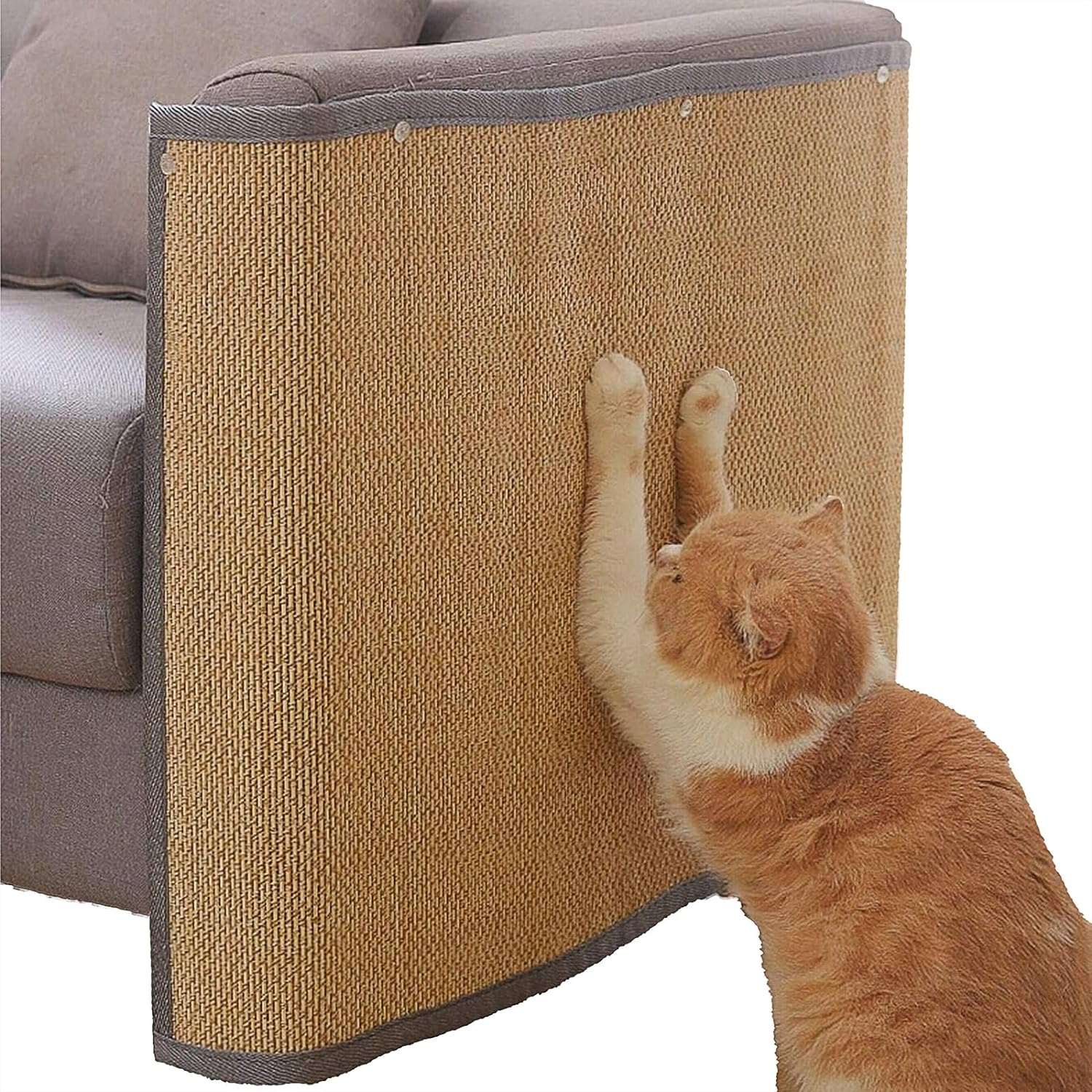 Cat Scratcher Mat, Natural Bamboo Cat Scratching Mat, Scratching Pad for Protect Carpets and Sofas,Breathable and Dirt-Free Kitten Scratch Pad(60 * 40CM)