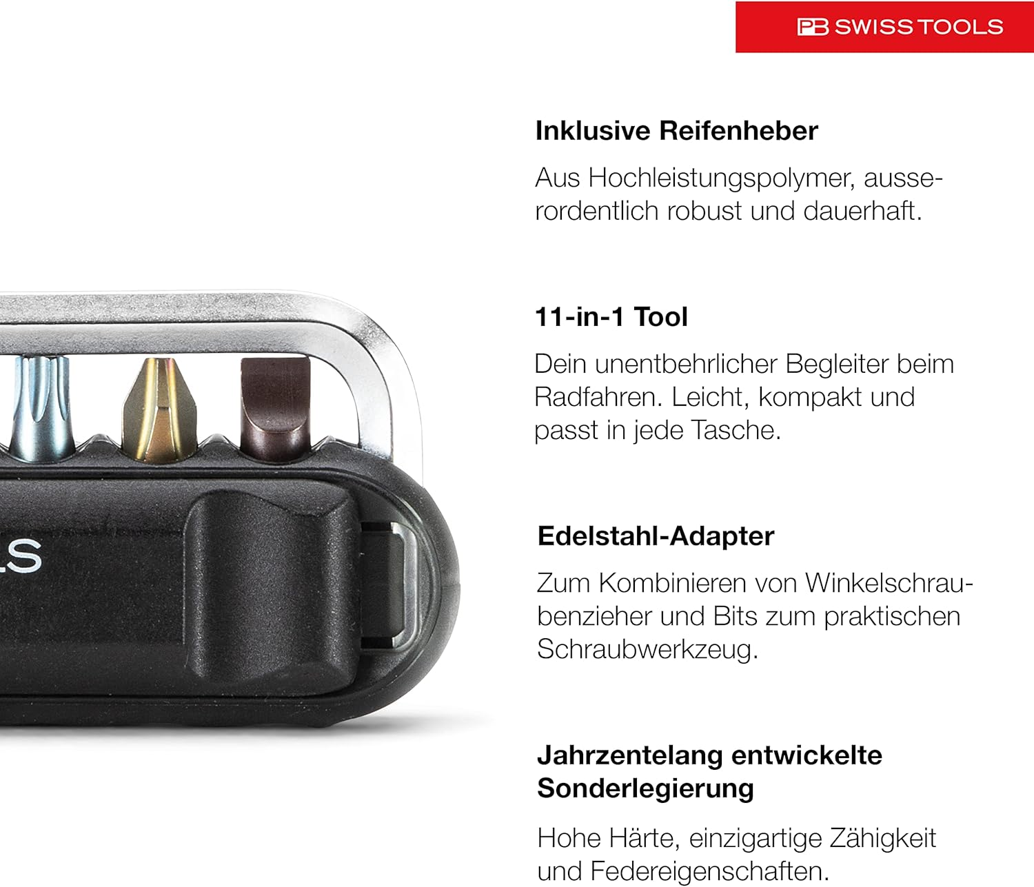 PB Swiss 9 Screwdriving Tool and Two Tire Levers in Skin Pack, Black image number 4