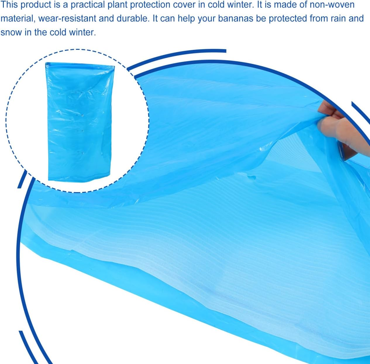 Toddmomy Banana Grow Bags: 5Pcs Pe+Nonwoven Fabric Plant Covers | Rainproof Frost Protection Sleeves for Orchard Ripening 135X74Cm image number 1