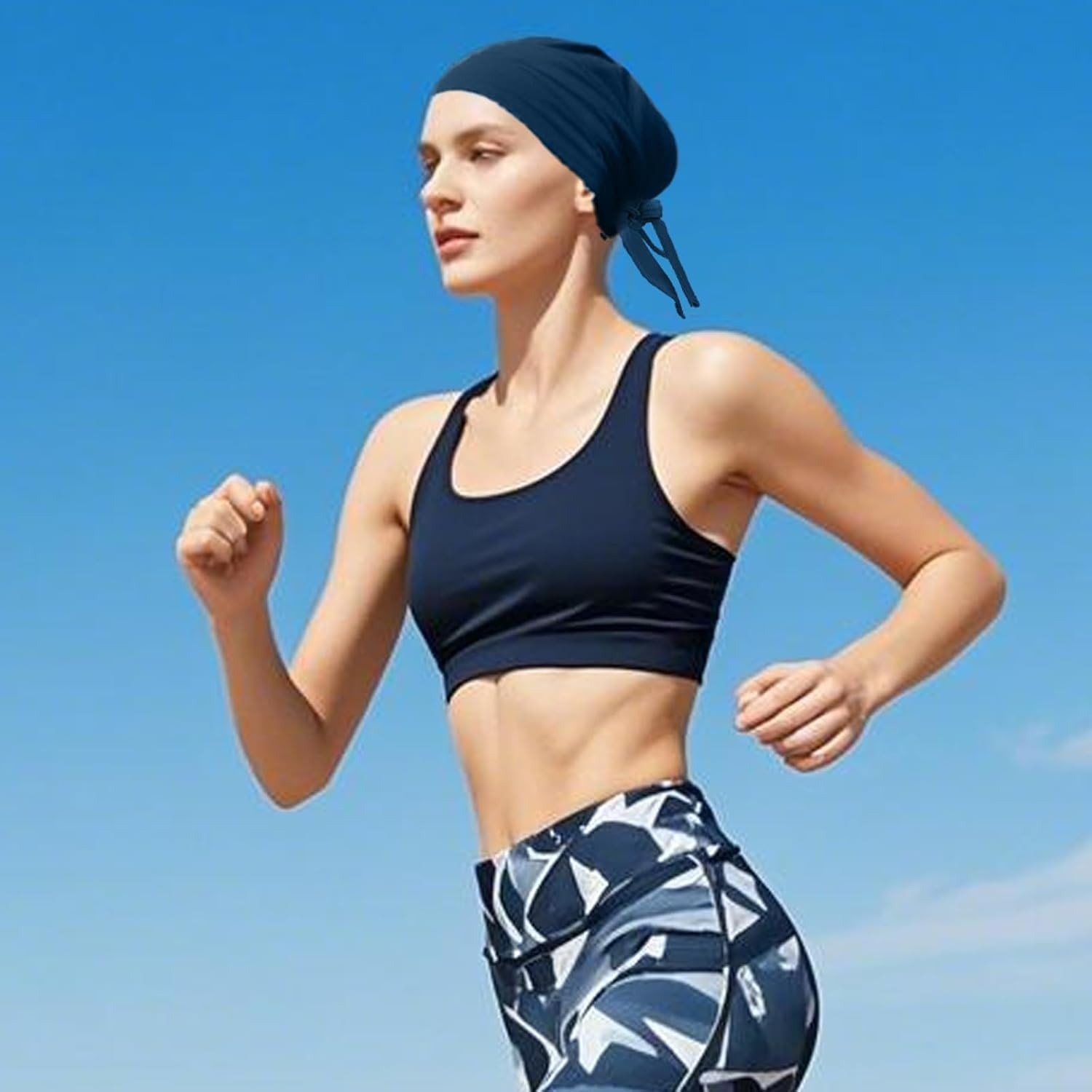 6 Pcs Do Rags Sweat Wicking Beanie Cooling Skull Caps for Men Women Helmet Liner Motorcycle Head Wrap Bandana for Sports Running image number 3