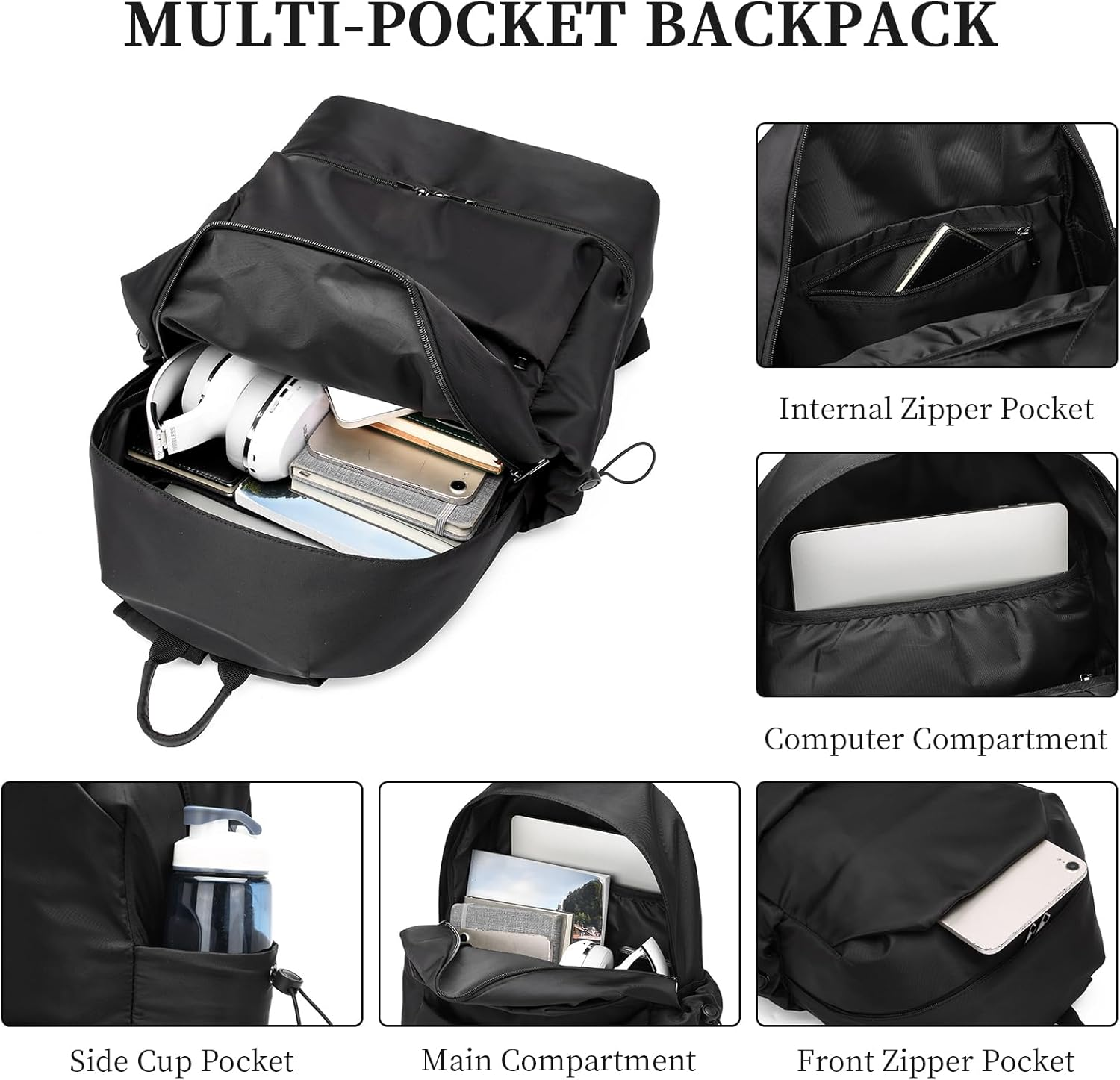 Gym Backpack for Men,Waterproof Backpack with Shoe Compartment Lightweight Travel Backpack image number 1